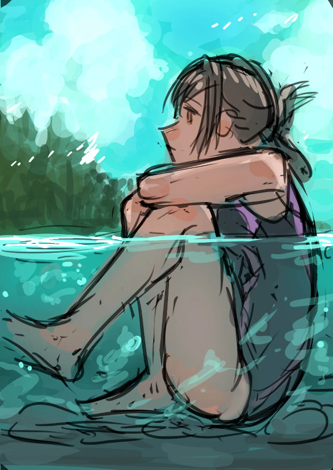 Hiyake Bishoujo ga Yuuwaku Shite Kurunda ga page 185 - swimsuit story arc hentai manga - read online free