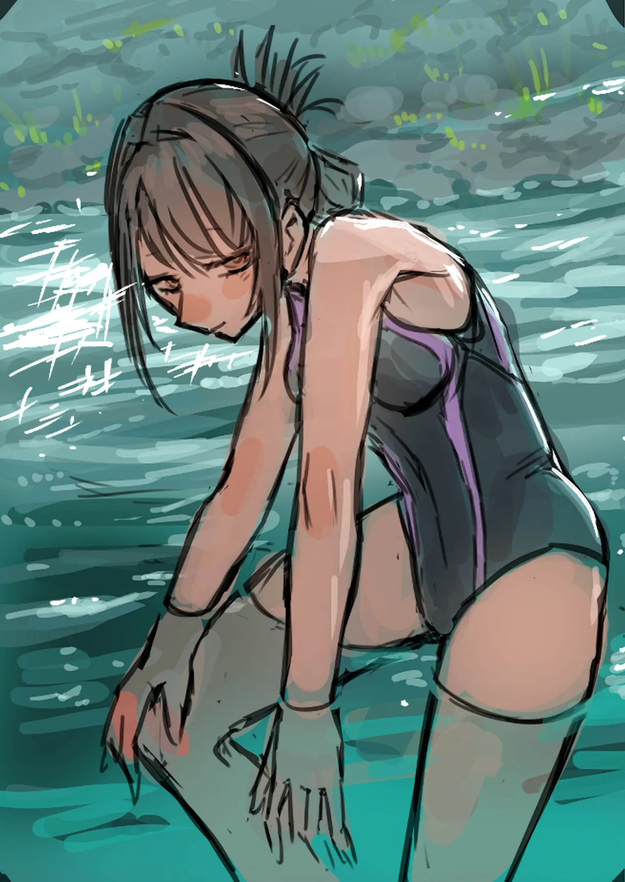 Hiyake Bishoujo ga Yuuwaku Shite Kurunda ga page 187 - swimsuit story arc hentai manga - read online free