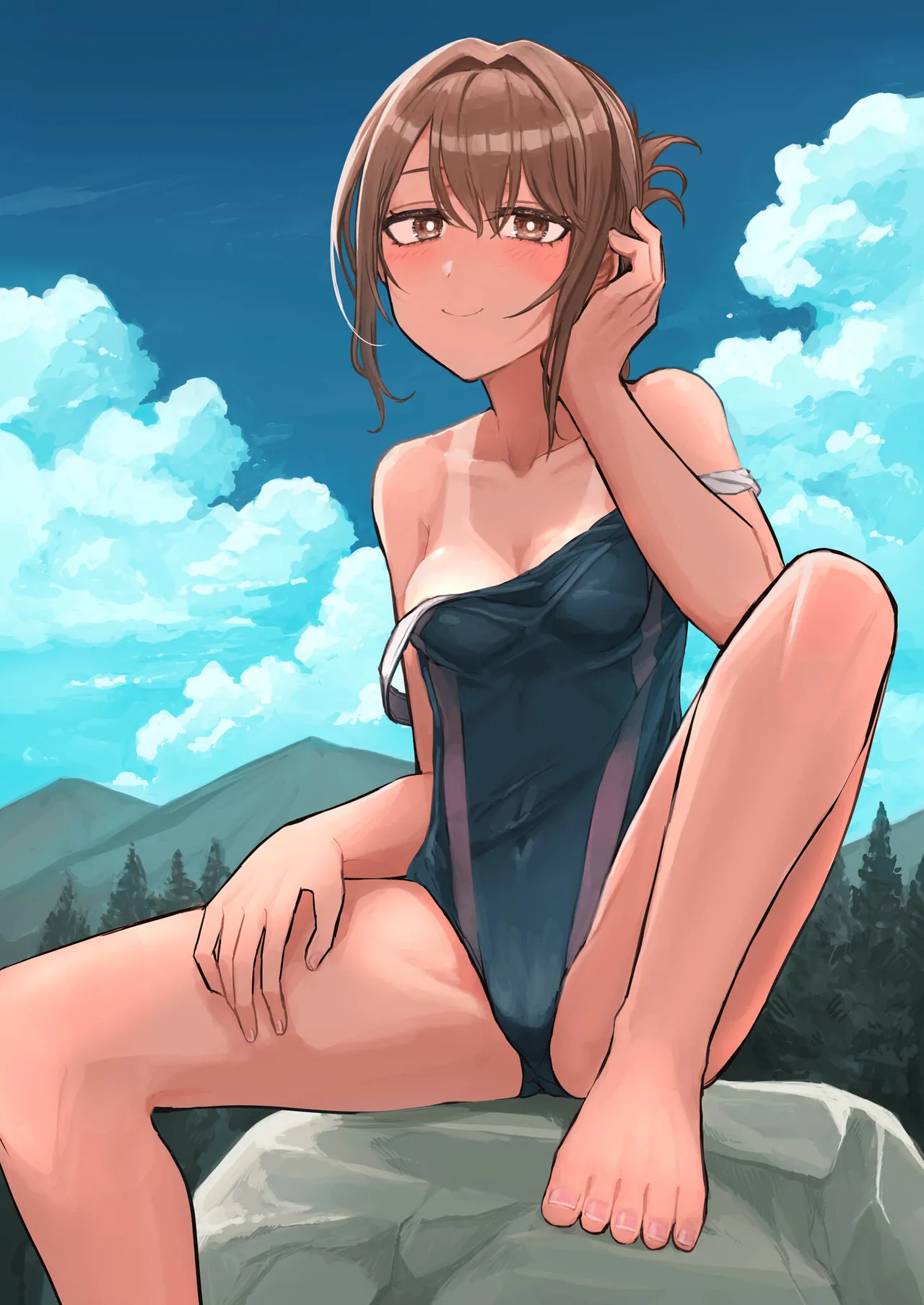 Hiyake Bishoujo ga Yuuwaku Shite Kurunda ga page 200 - swimsuit story arc hentai manga - read online free