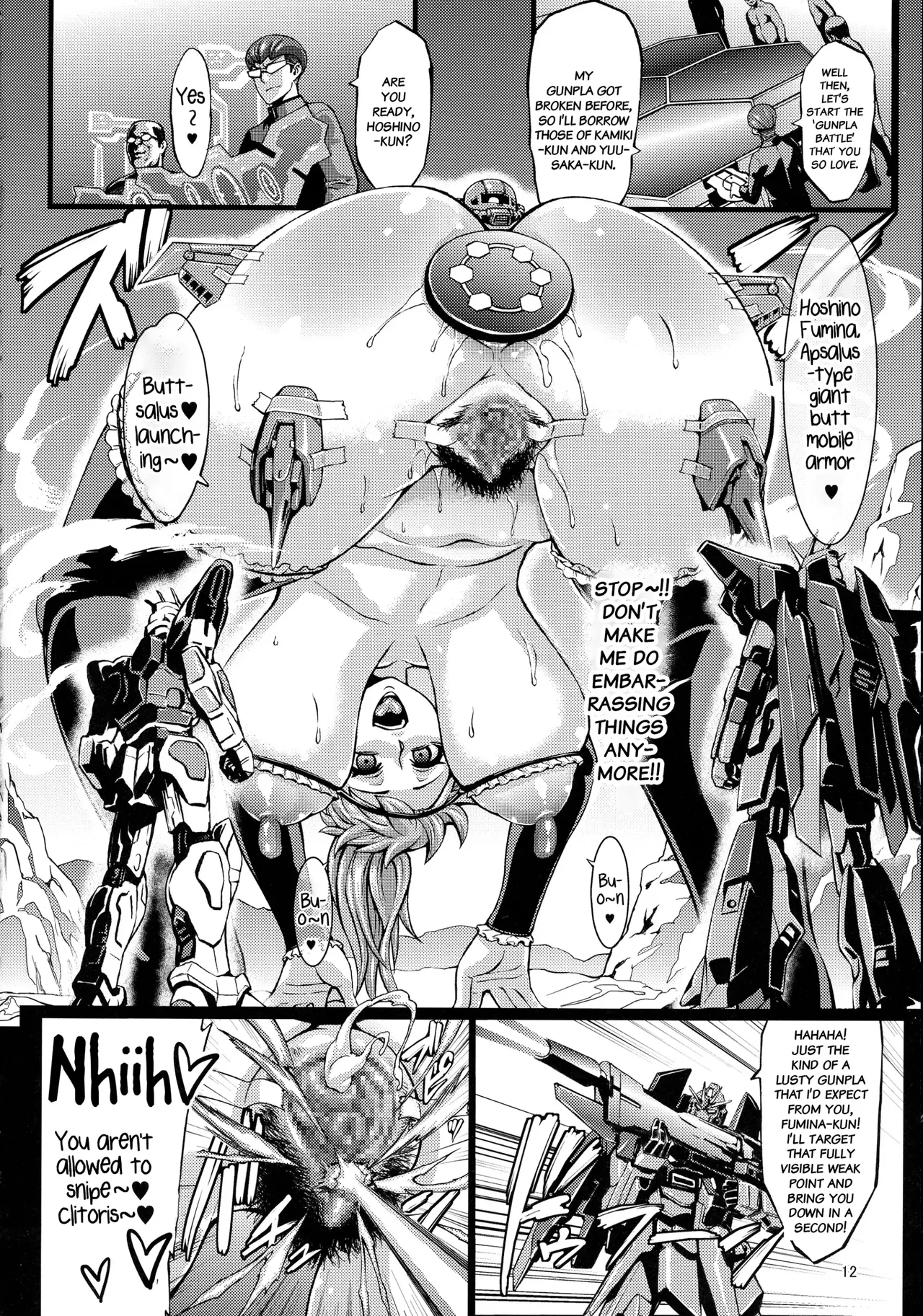 Sennou Fumina page 14 featuring fumina hoshino gundam build fighters try parody - big areolae mosaic censorship hentai manga - read online free