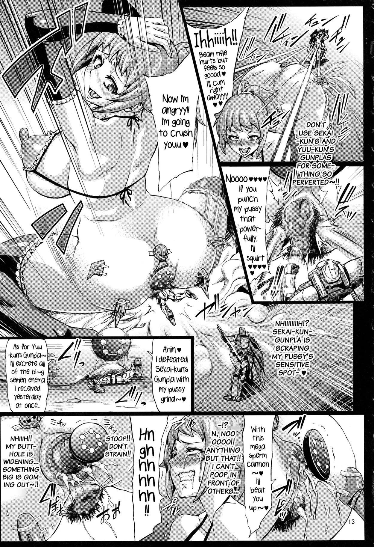 Sennou Fumina page 15 featuring fumina hoshino gundam build fighters try parody - big areolae mosaic censorship hentai manga - read online free