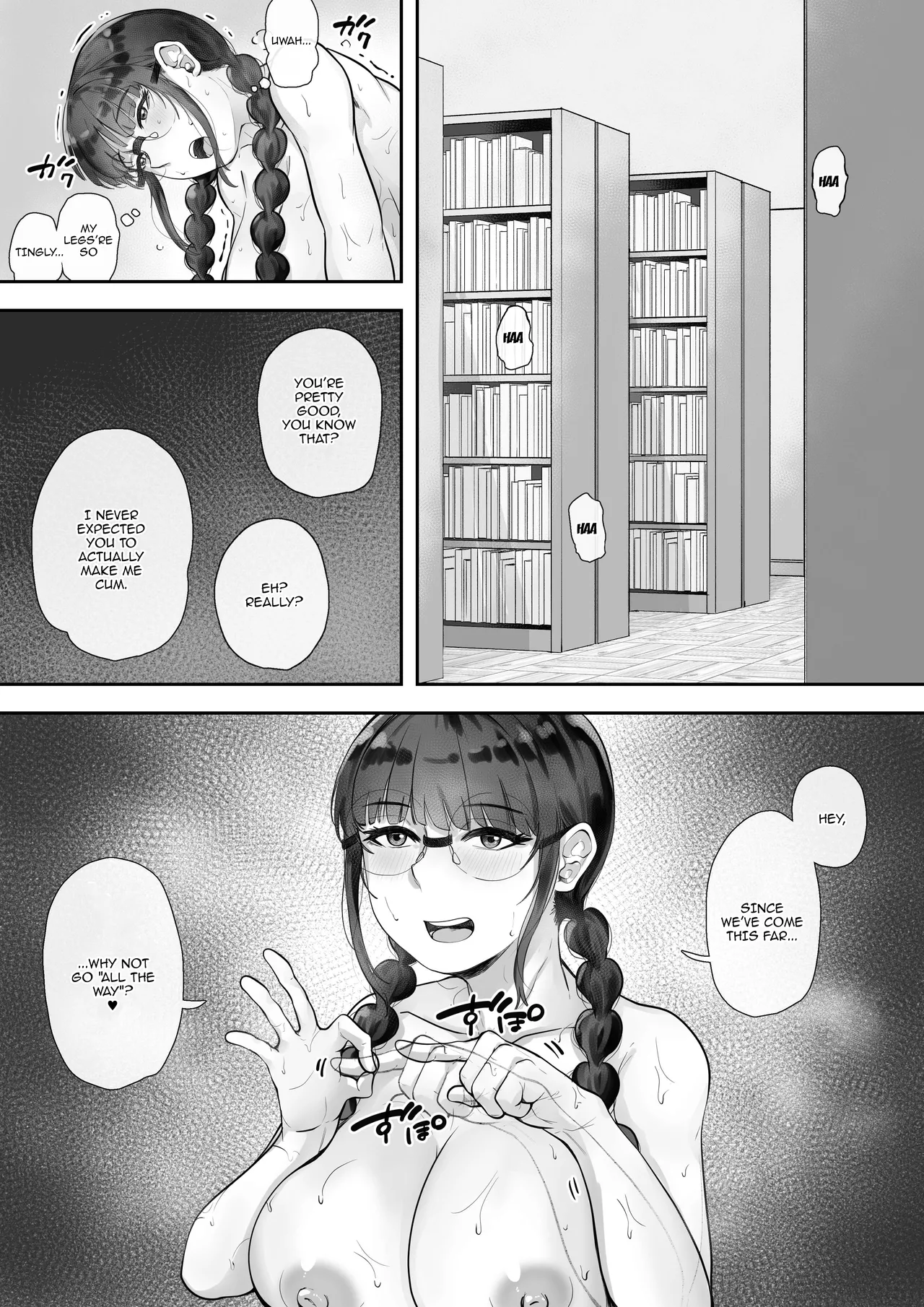Kyonyuu no Tosho Iinchou wa Ecchi na Koto ni Kyoumi Shinshin | The Busty Library Committee President Is Very Interested In Lewd Stuff page 18 original parody - big breasts cunnilingus hentai manga - read online free