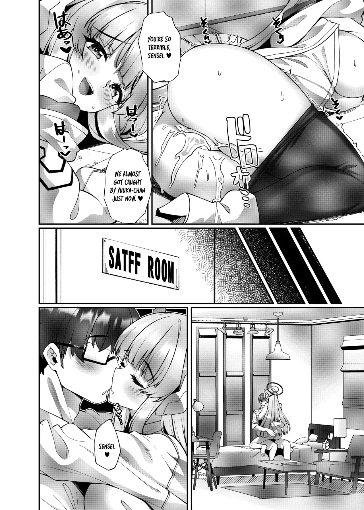 [Kuma no Ana (Shirokuma A)] Kobamenai Yuuwaku Ecchi na Noa ni Gyaku NTR Sareru Hanashi | Irresistible Seduction - How A Naughty Noa Reverse-NTR’d Me (Blue Archive) [English] [Tea Party Scans] [Digital] page 14 featuring sensei blue archive parody - sole female sole male hentai manga - read online free