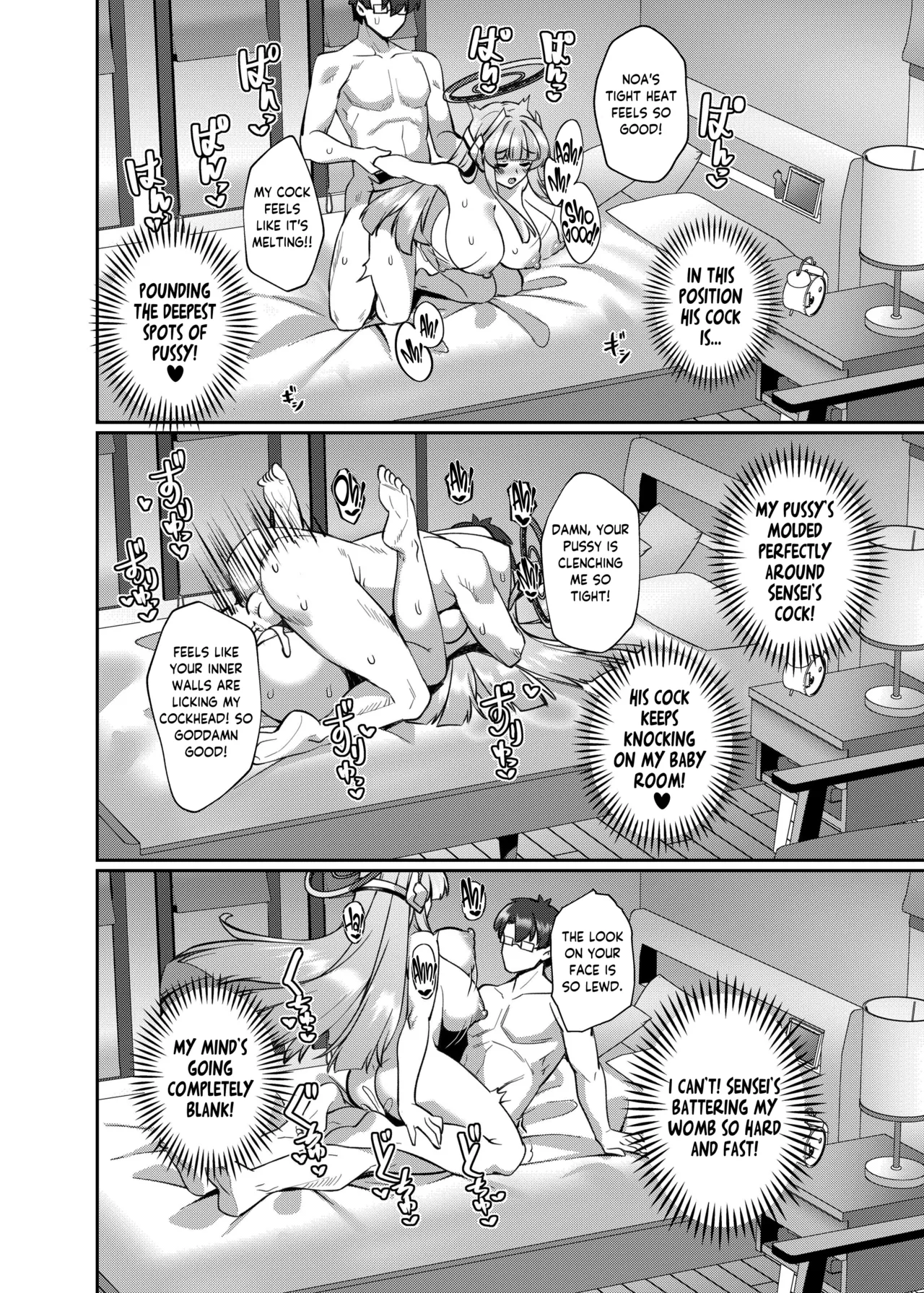 [Kuma no Ana (Shirokuma A)] Kobamenai Yuuwaku Ecchi na Noa ni Gyaku NTR Sareru Hanashi | Irresistible Seduction - How A Naughty Noa Reverse-NTR’d Me (Blue Archive) [English] [Tea Party Scans] [Digital] page 22 featuring sensei blue archive parody - sole female sole male hentai manga - read online free