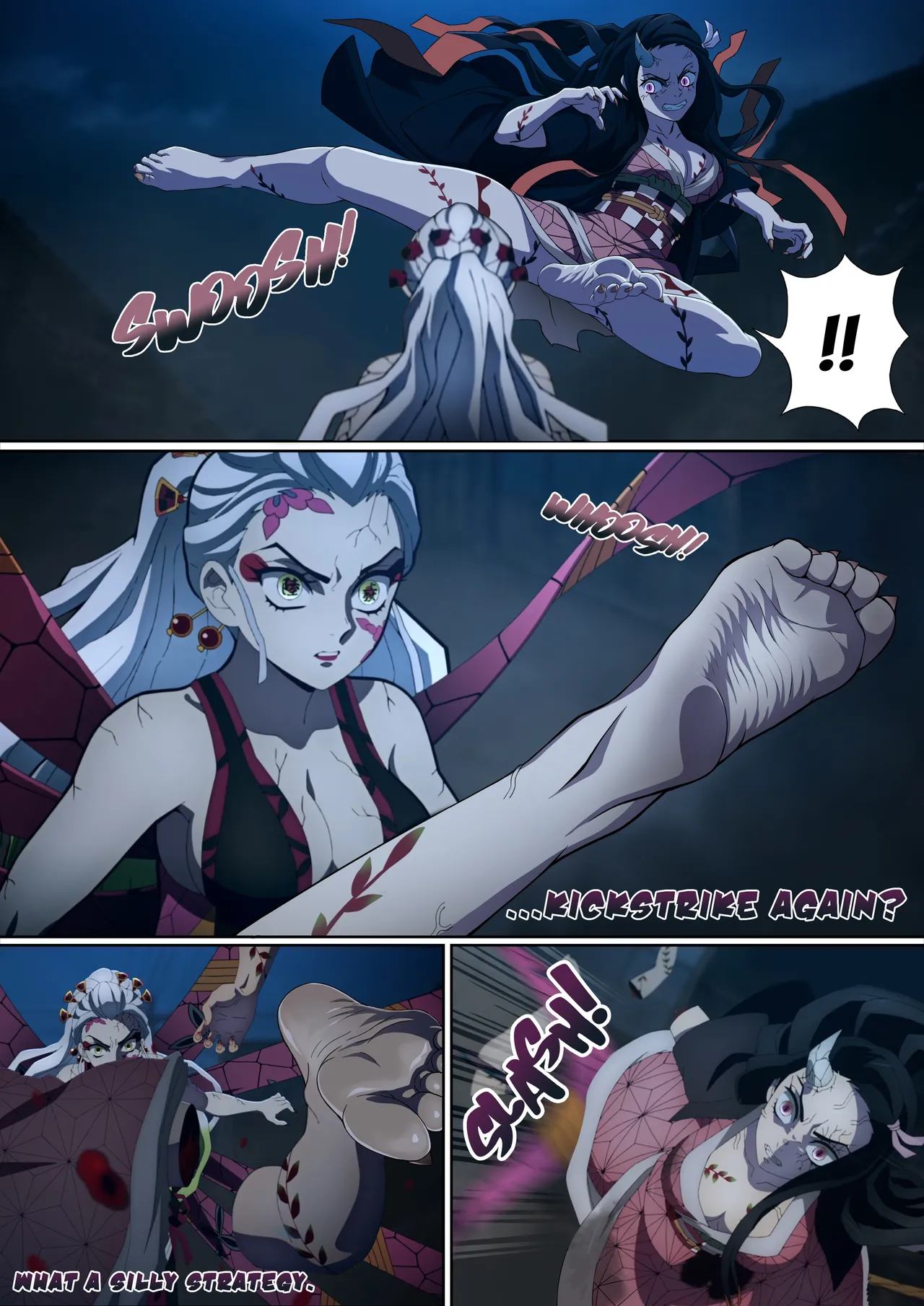Daki’s Blood Demon Art: Trample 堕姫の血鬼術・紅蓮践踏 page 23 featuring tanjirou kamado kimetsu no yaiba parody - sole male full color hentai manga - read online free