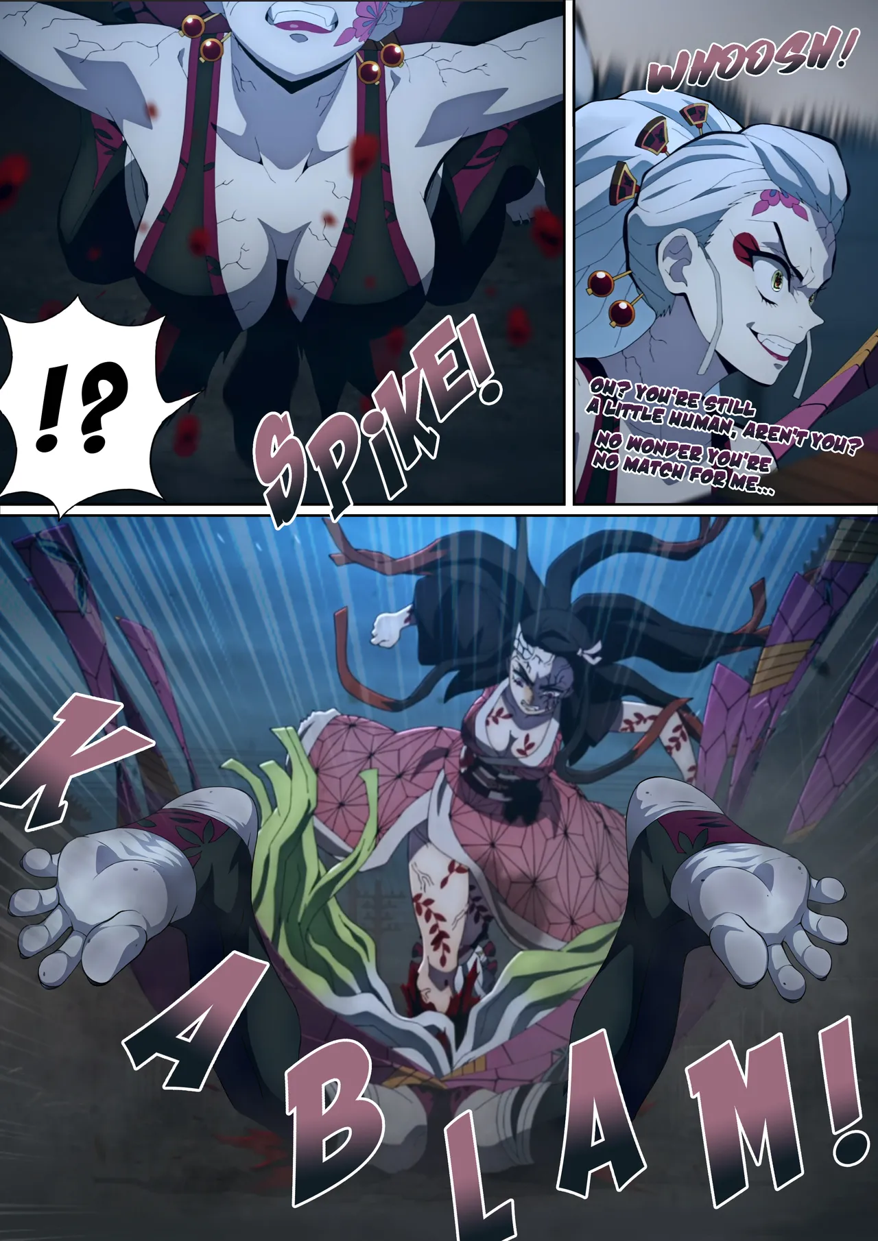 Daki’s Blood Demon Art: Trample 堕姫の血鬼術・紅蓮践踏 page 24 featuring nezuko kamado kimetsu no yaiba parody - big breasts humiliation hentai manga - read online free