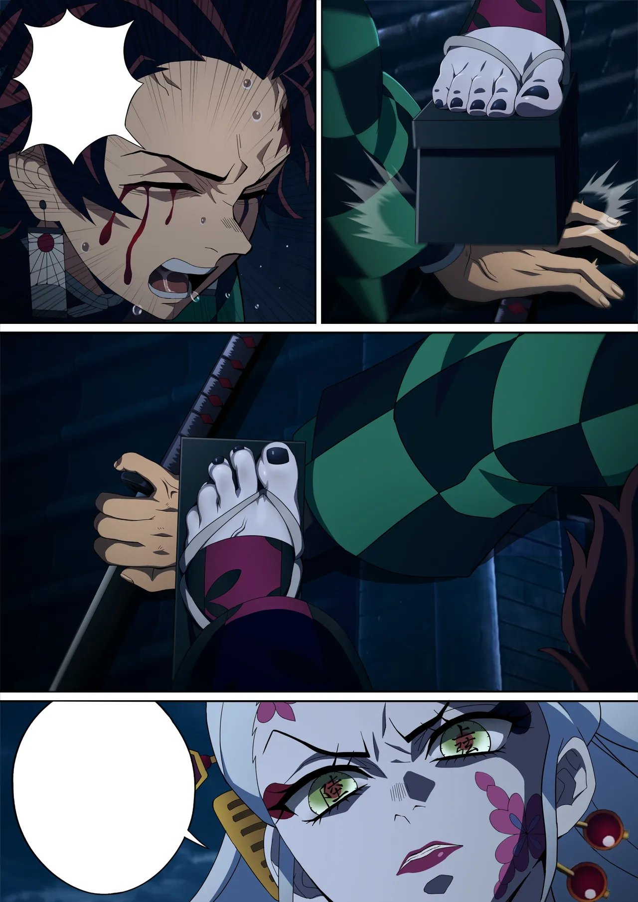Daki’s Blood Demon Art: Trample 堕姫の血鬼術・紅蓮践踏 page 48 featuring tanjirou kamado kimetsu no yaiba parody - sole male full color hentai manga - read online free