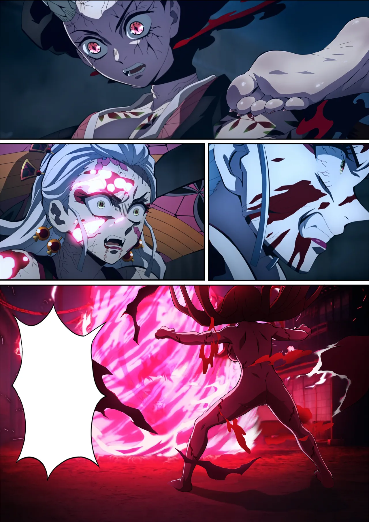 Daki’s Blood Demon Art: Trample 堕姫の血鬼術・紅蓮践踏 page 73 featuring tanjirou kamado kimetsu no yaiba parody - sole male full color hentai manga - read online free