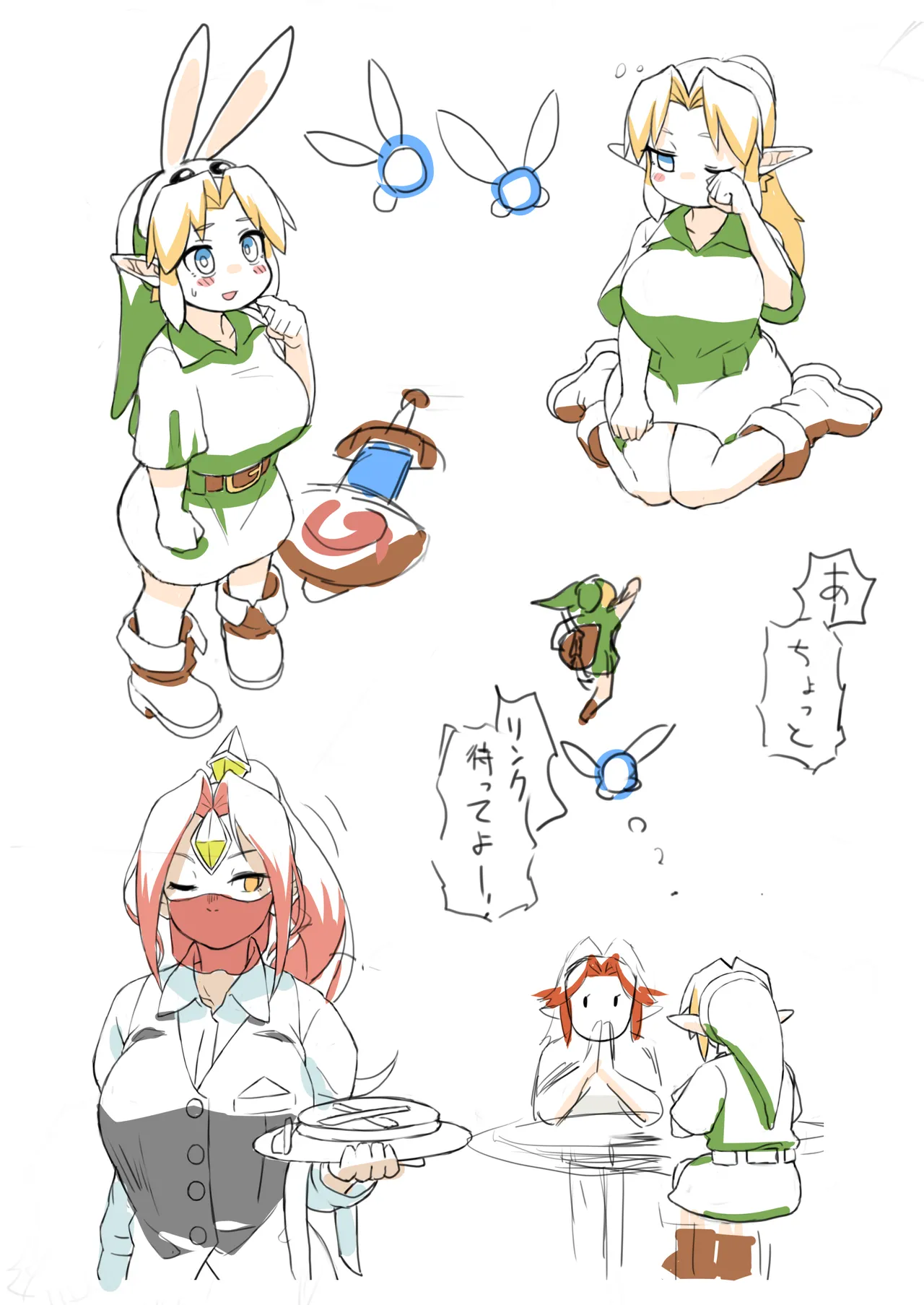 OOT FemLink page 52 featuring link the legend of zelda parody - elf big breasts hentai manga - read online free