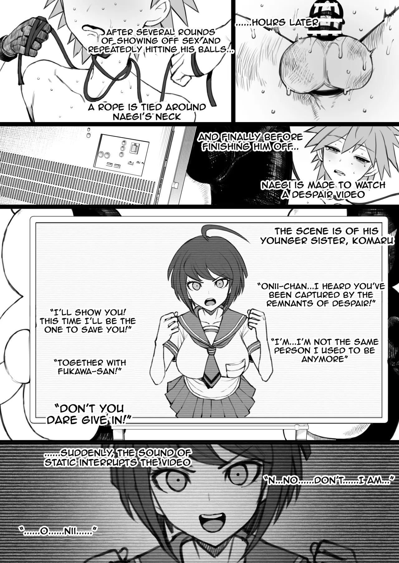 Kibou Idenshi no Zetsubou-teki Konzetsu | The Despairing Eradication of The Hope Gene page 13 featuring makoto naegi danganronpa parody - nakadashi big breasts hentai manga - read online free