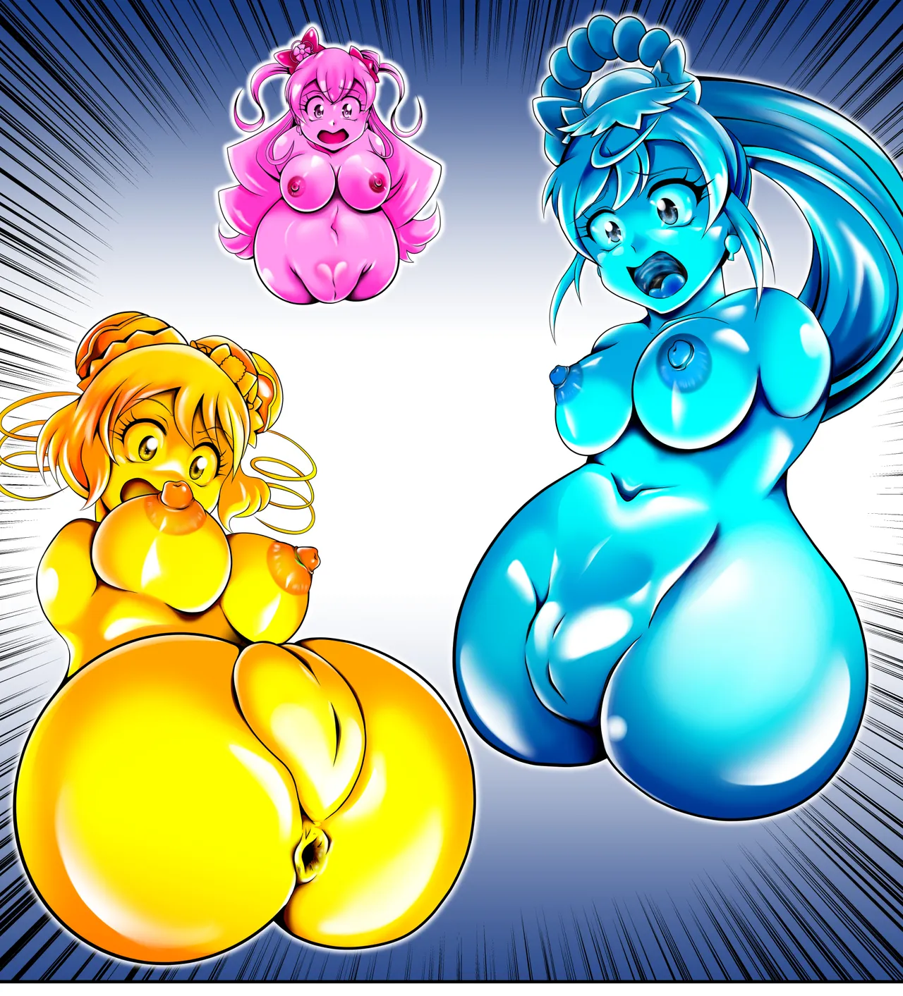 Onahon ★ All Stars EP01 page 111 featuring cure spicy pretty cure parody - futanari transformation hentai manga - read online free