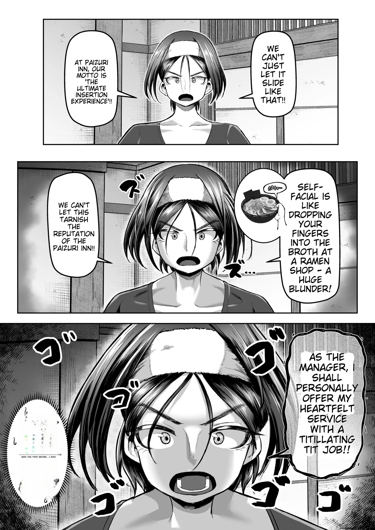 [Moriya (Tenkomori)] Sakutto Nukeru Ninki no Paizuri-ya-san [English] page 27 original parody - big breasts group hentai manga - read online free