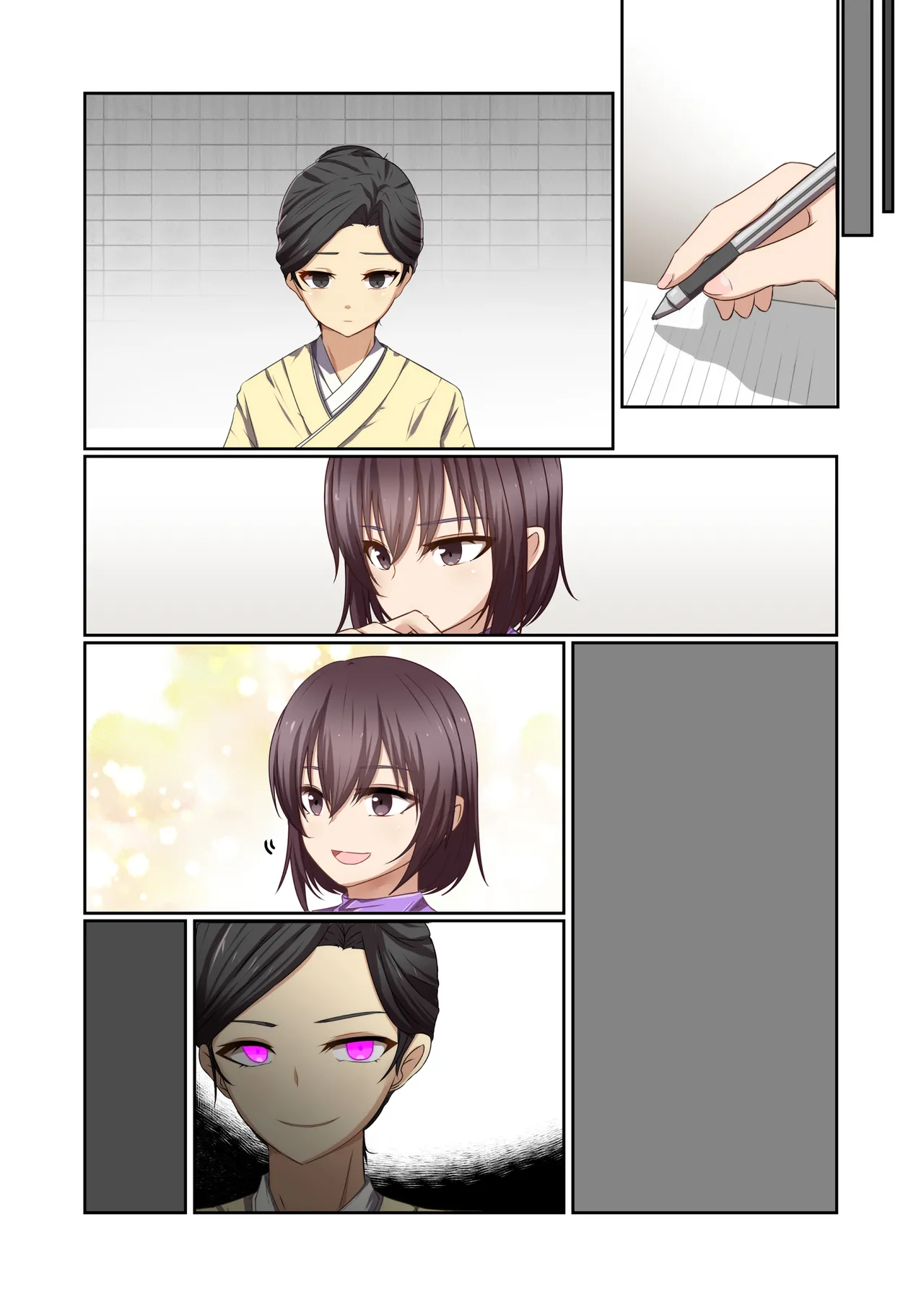 Aku no Hana Vol.4 Skeb+α page 70 original parody - kissing transformation hentai manga - read online free