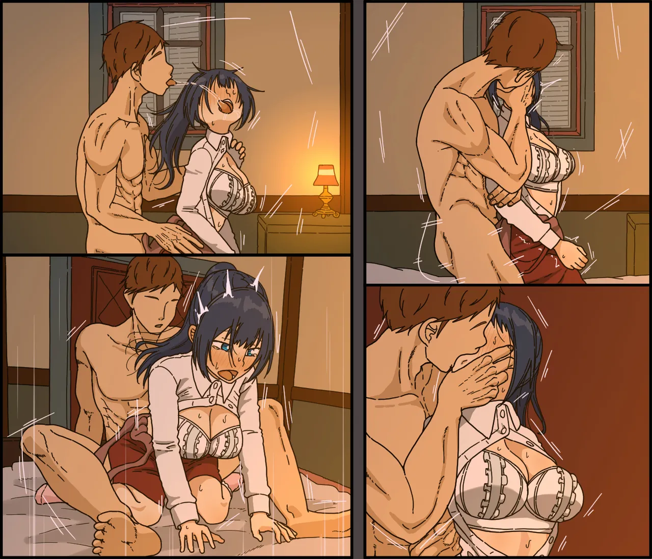 Kaijushi Sera Inkei ni Ochiru page 116 original parody - sweating kissing hentai manga - read online free