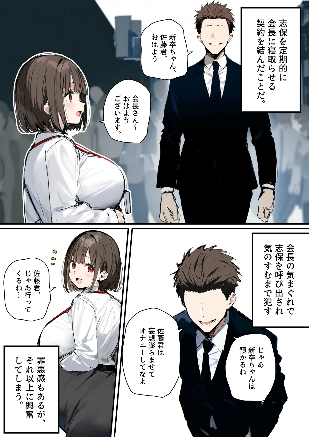 Minna ga Neratteru Shinsotsu-chan wo Netorasetemita Ominubasu 5 page 138 - business suit handjob hentai manga - read online free