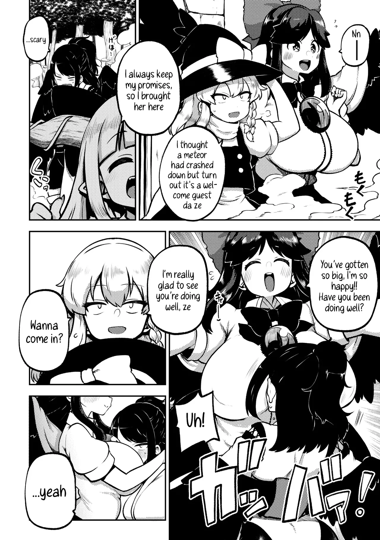 Futanari Marisa to Okuu Zenpen | Futanari Marisa and Okuu – Complete Edition page 33 featuring kasen ibara touhou project parody - ttf threesome futanari hentai manga - read online free