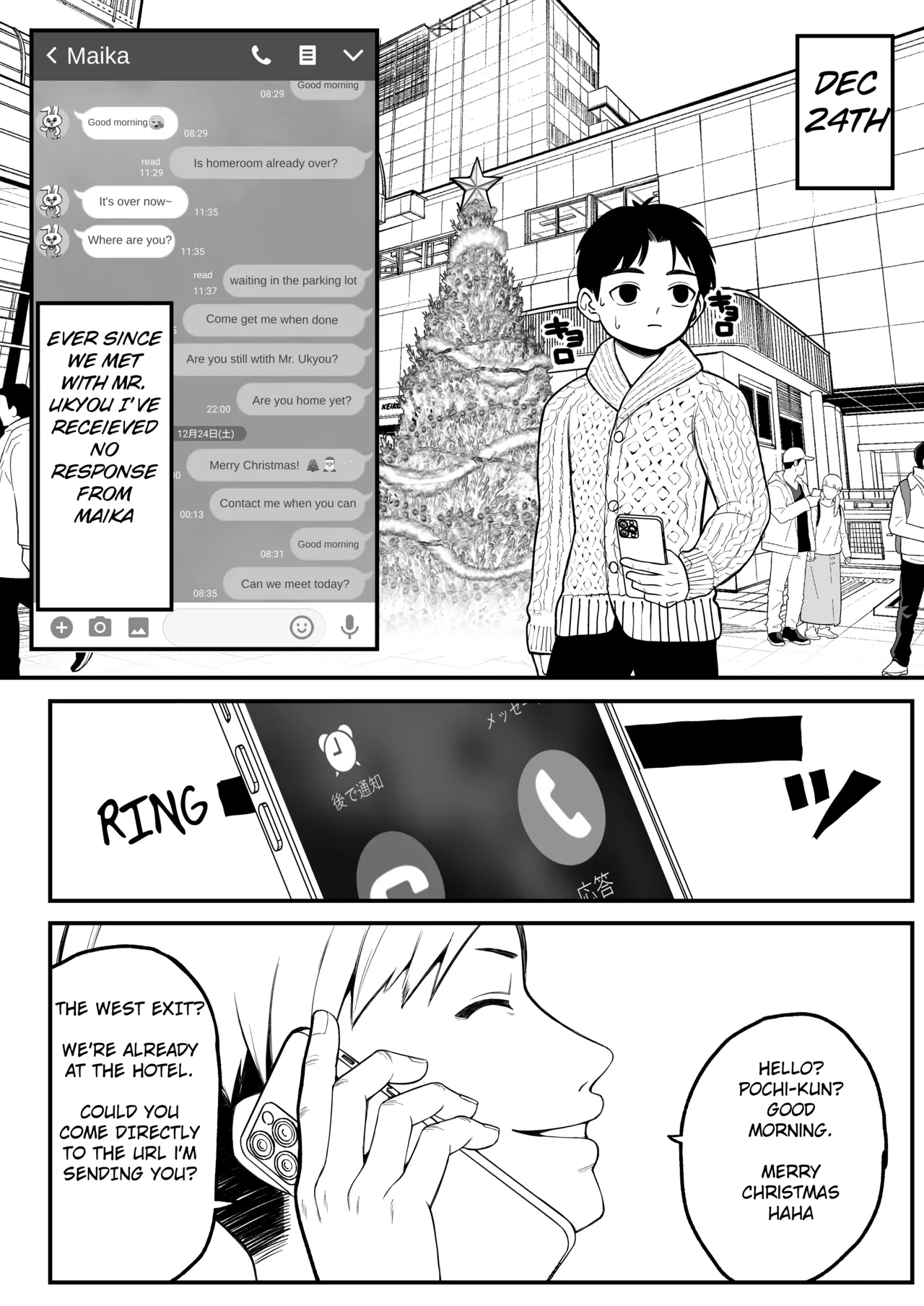 Ga-rufurendo to Goshujin sama to no Fuyuyasumi Omnibus page 12 - sole male rough translation hentai manga - read online free