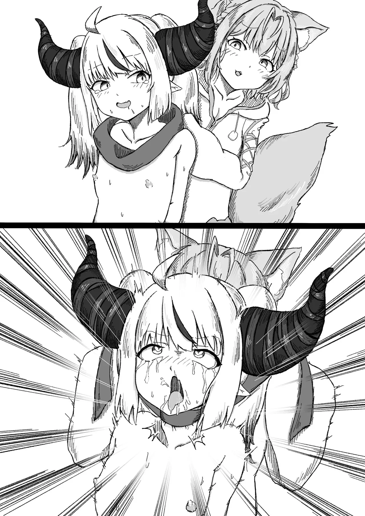 Wagahai no Ochinpo wa Isshou Doutei Desu page 12 featuring laplus darknesss hololive parody - kemonomimi horns hentai manga - read online free