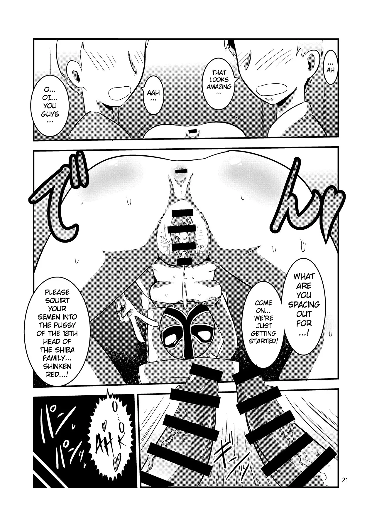 Kaettekita Goukai Bitch! page 22 featuring kaoru shiba super sentai parody - blowjob group hentai manga - read online free