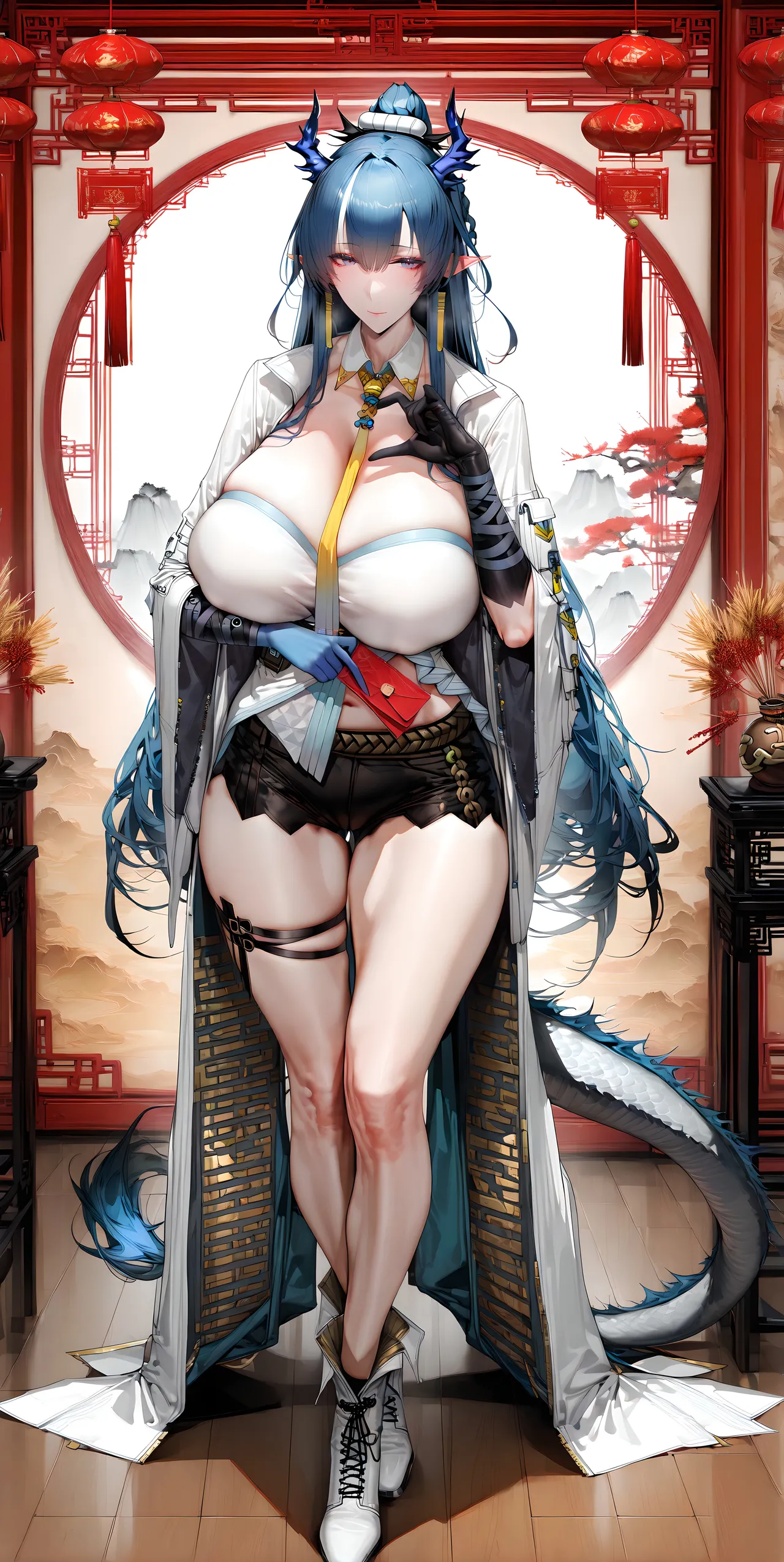 2025 新年快乐丨Happy New Year丨謹賀新年 巨乳加大分 jrjdf ai generated page 276 arknights parody - big breasts tail hentai manga - read online free