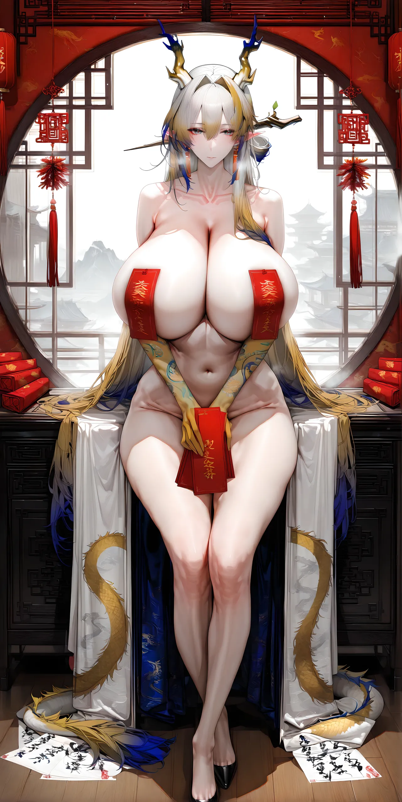 2025 新年快乐丨Happy New Year丨謹賀新年 巨乳加大分 jrjdf ai generated page 337 arknights parody - big breasts tail hentai manga - read online free