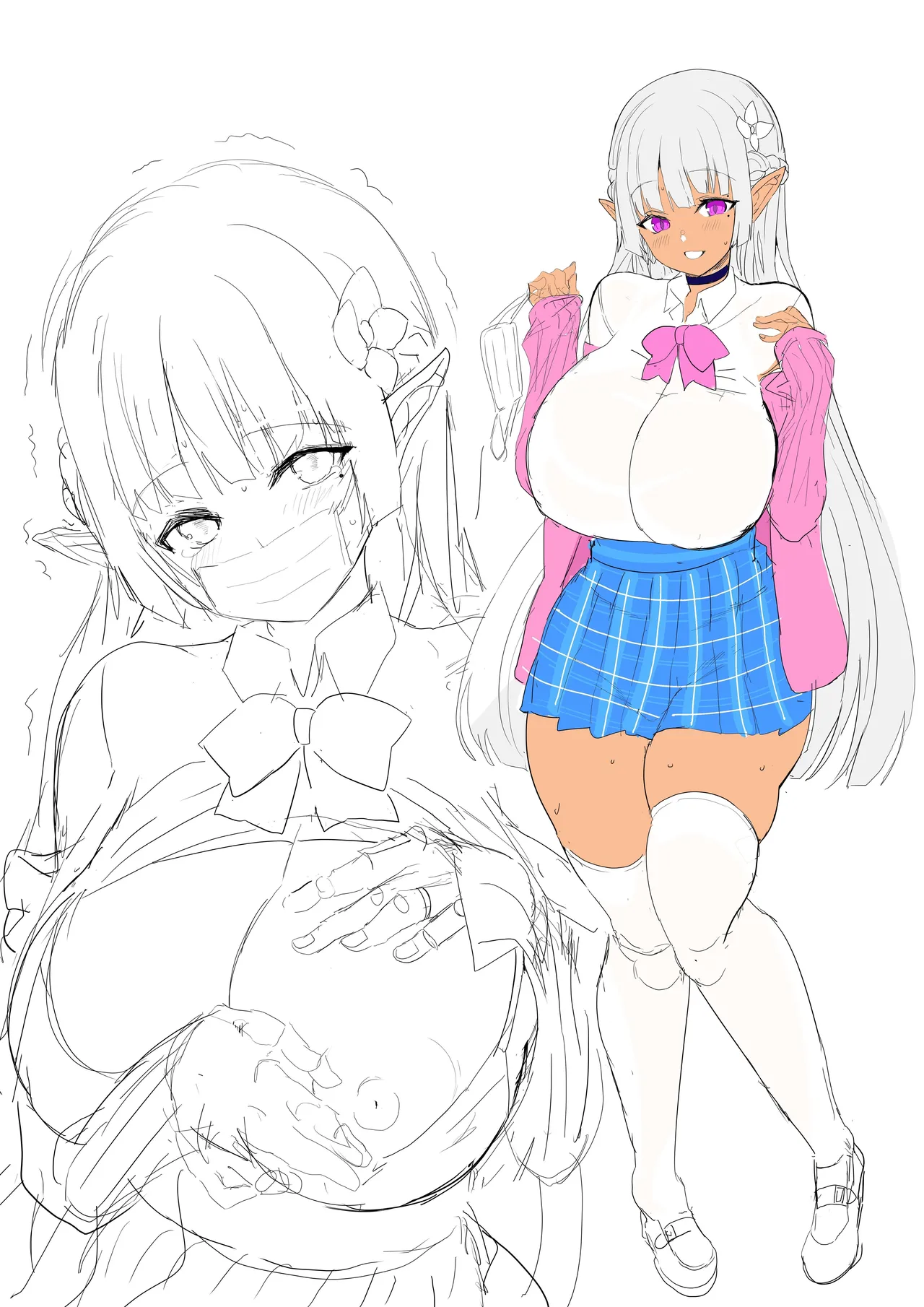 Kanzen ni Gal Ochi Shita Ryuugakusei Elf no Shidouhou | 彻底堕落成辣妹的留学生精灵指导法 page 41 original parody - sole female sole male hentai manga - read online free