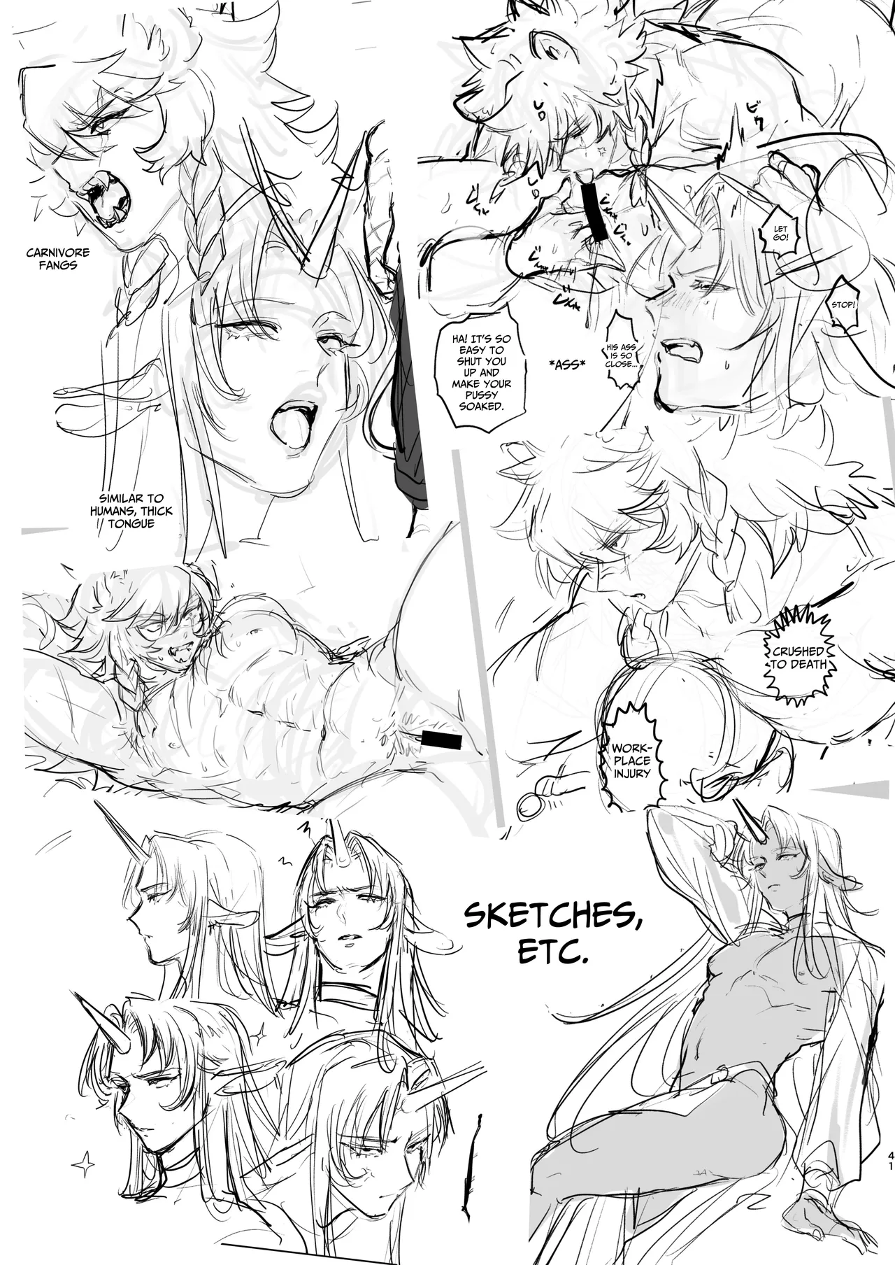 Horn vs Fang page 40 original parody - multiple orgasms cunnilingus hentai manga - read online free