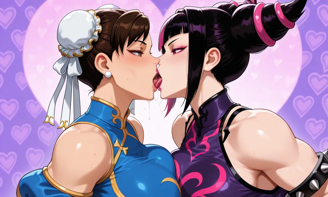 Street Fighter - Juri Han & Chun Li daidoujipv ai generated page 14 featuring juri han street fighter parody - kissing big breasts hentai manga - read online free
