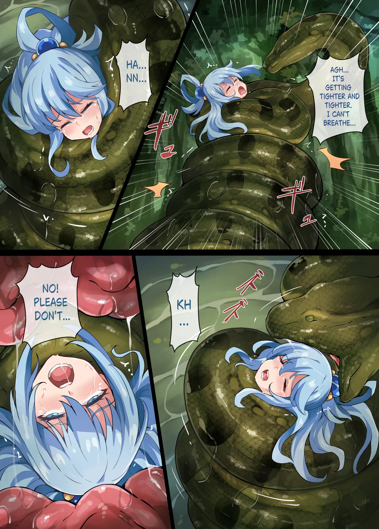 Kono Subarashii Wrestle Quest! page 36 featuring aqua kono subarashii sekai ni syukufuku o parody - big breasts swimsuit hentai manga - read online free