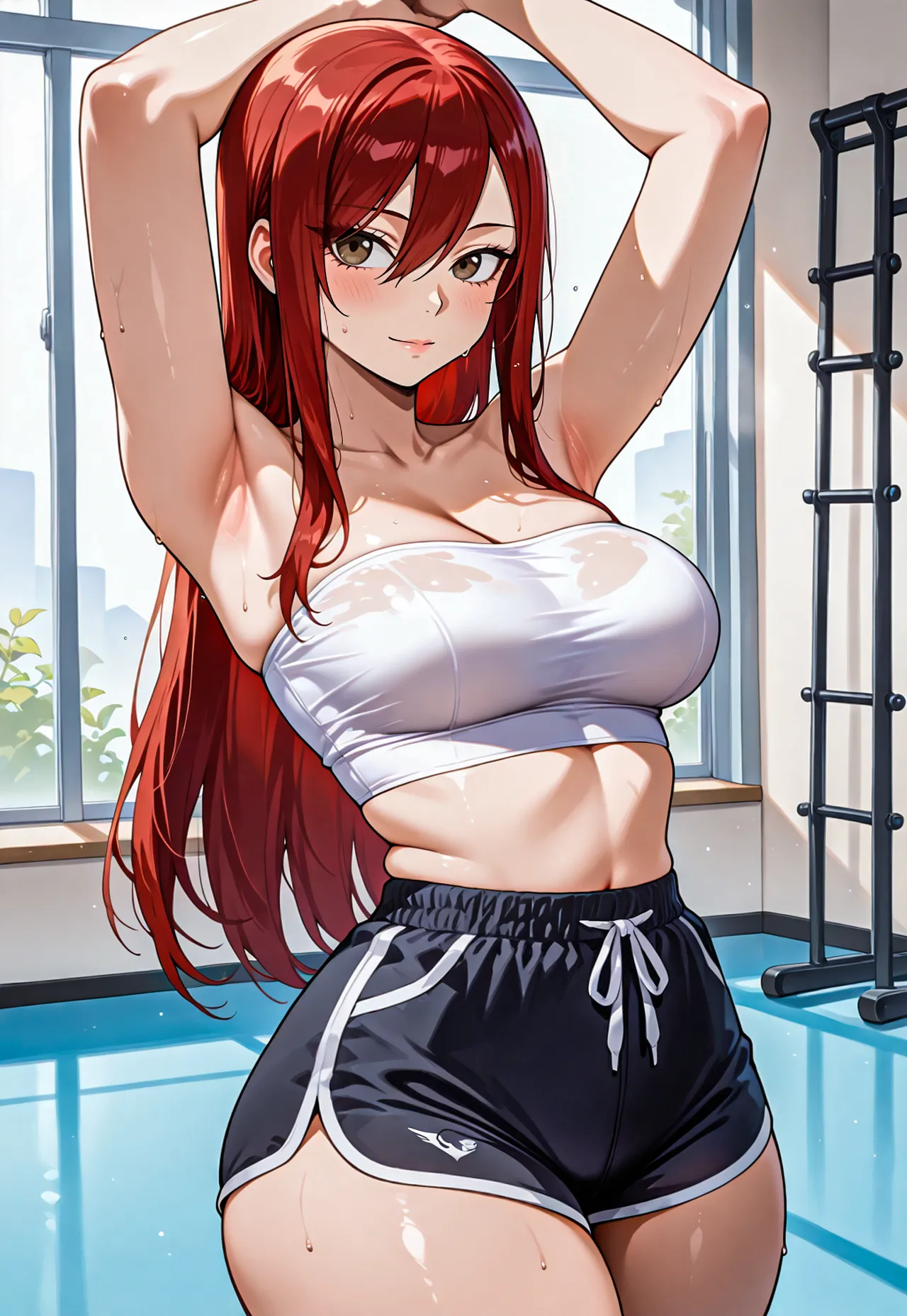 Erza gym session x BBC messingwithai ai generated - Page 1