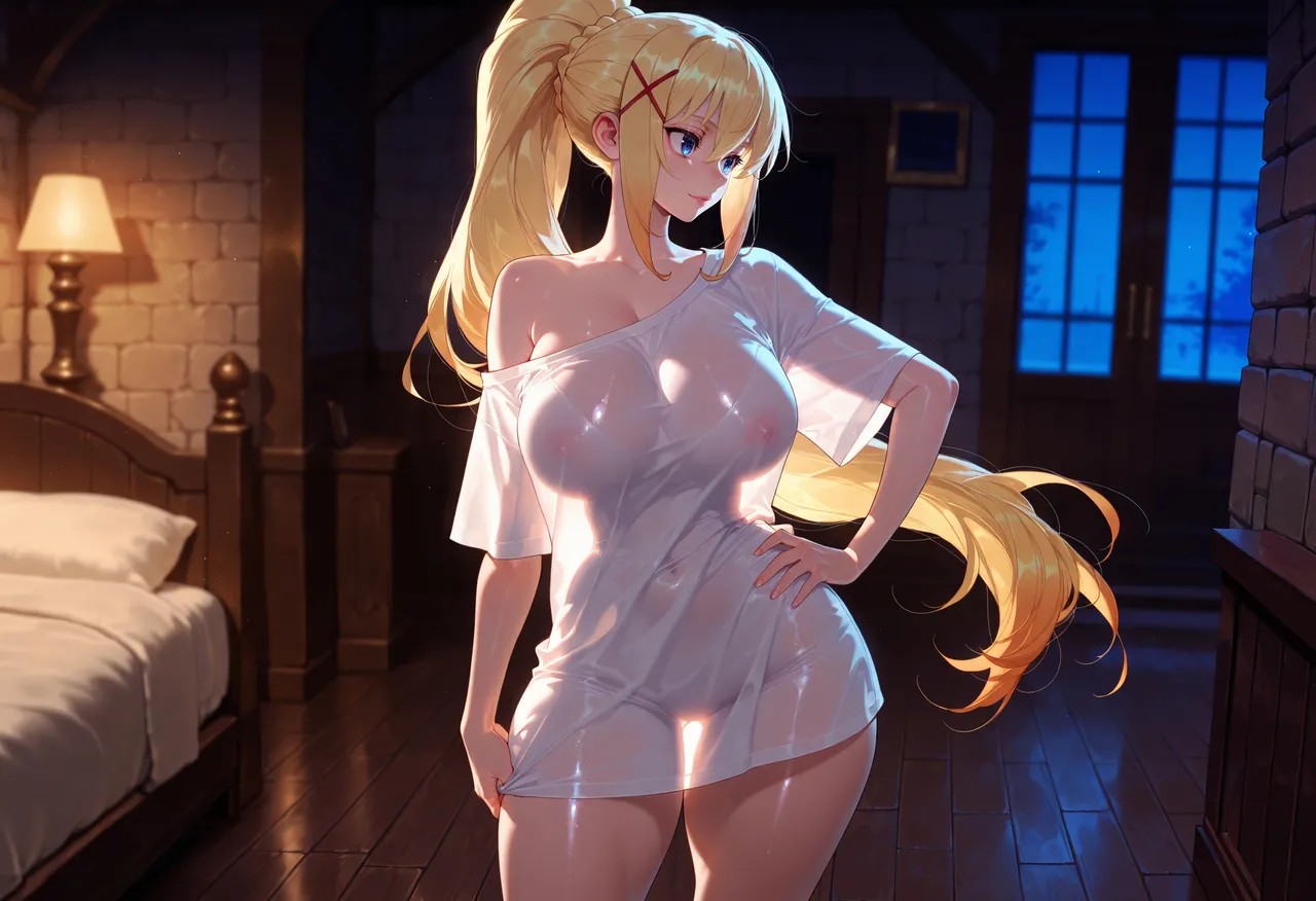 Darkness arzagod ai generated page 34 featuring darkness kono subarashii sekai ni syukufuku o parody - big penis ponytail hentai manga - read online free