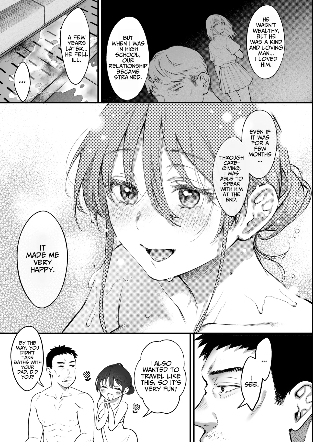 [Okinaga Umanosuke] Shikatte Yurushite Atama o Nadete ~Bakunyuu Seiso na Kaigoshi ga Oji-san Daisuki na Riyuu~ | Scold her, forgive her, pat her on the head. ~The Reason Why the Busty and Neat Caregiver Loves Older Men~ [English] page 24 original parody - sole female sole male hentai manga - read online free