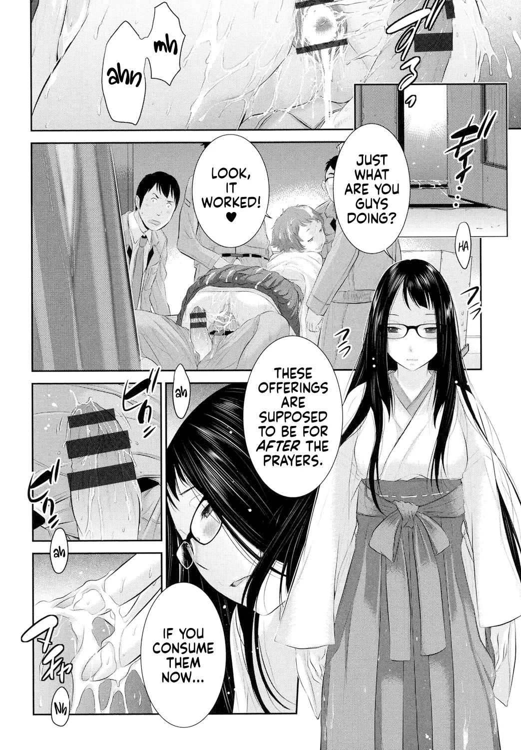 Miko no Iru Machi | The Town of Mikos page 151 - miko mmf threesome hentai manga - read online free