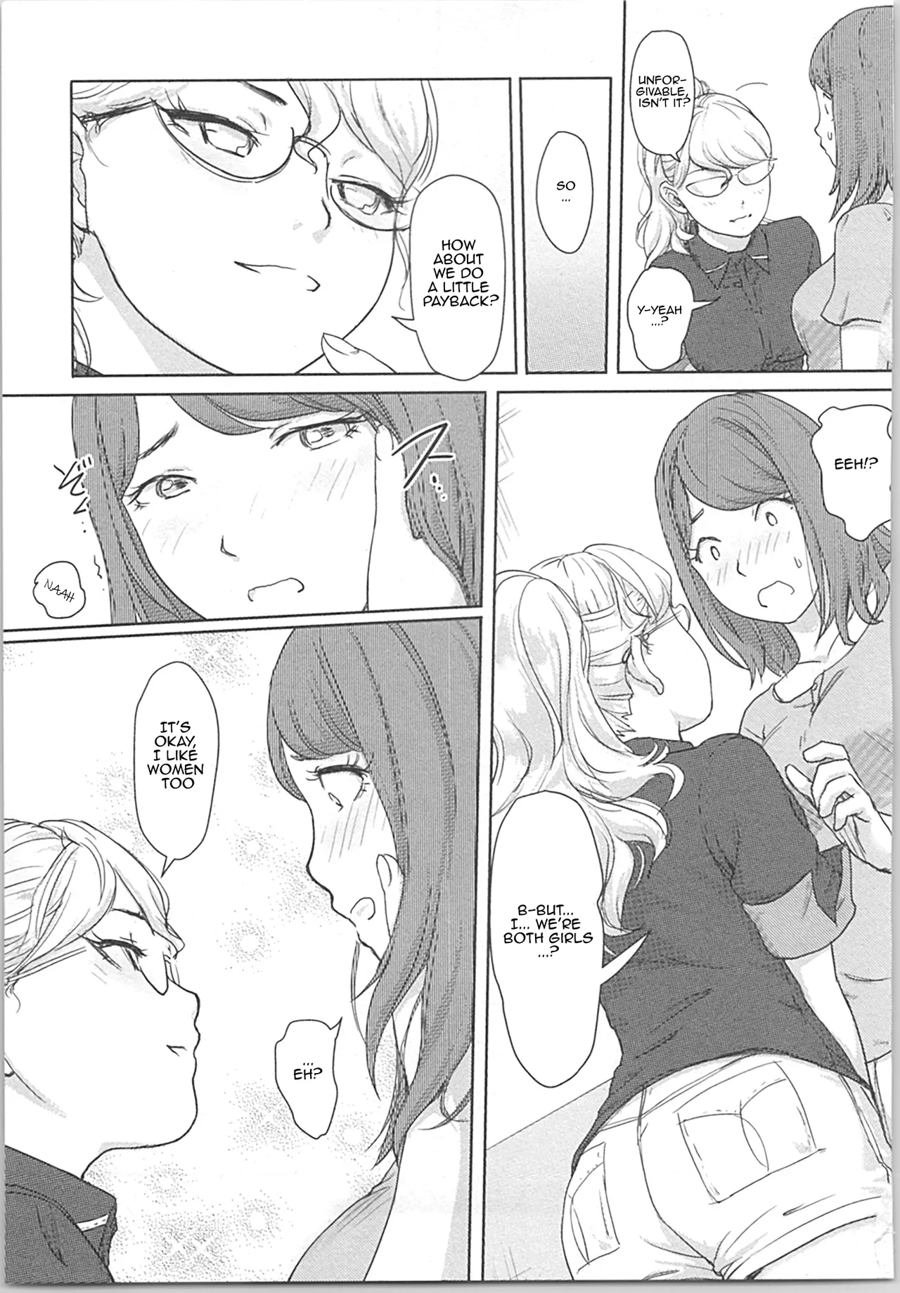 [Xiaowoo] Kaikan Change ♂⇔♀ ~Hajimete wa Onna no Karada de~ Ch. 3 [English] [JusenkyoTL] page 14 - kissing group hentai manga - read online free