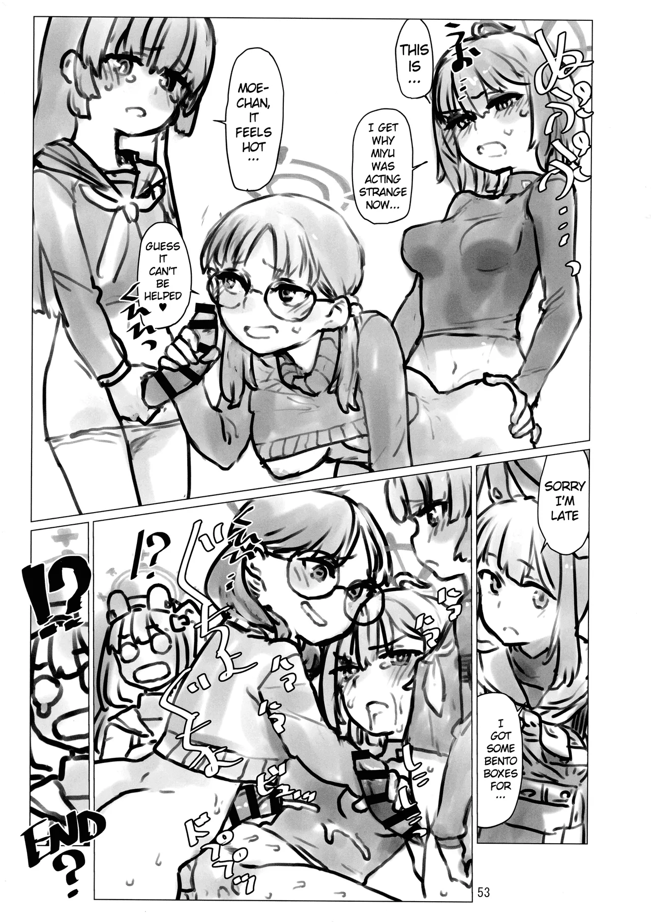 BuruAka Futanari Goudou page 53 featuring koharu shimoe blue archive parody - nakadashi big penis hentai manga - read online free