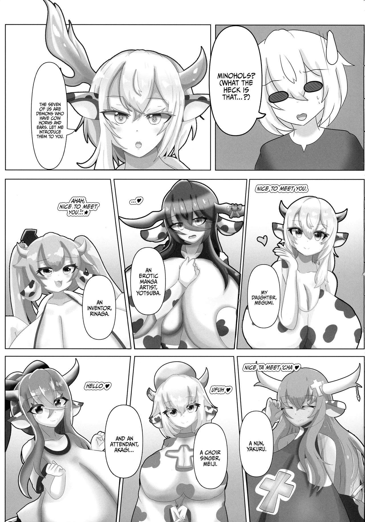 (C105) [Mellowsanchi (Amakaze Mellow)] HaraUshi Haramasete sukue Shounen to Nana-ri no Bakunyuu Ushiko | HaraUshi - Rescue by Impregnation! The Boy and the Seven Busty Cowgirls [English] {Doujins.com} page 17 original parody - sole male paizuri hentai manga - read online free