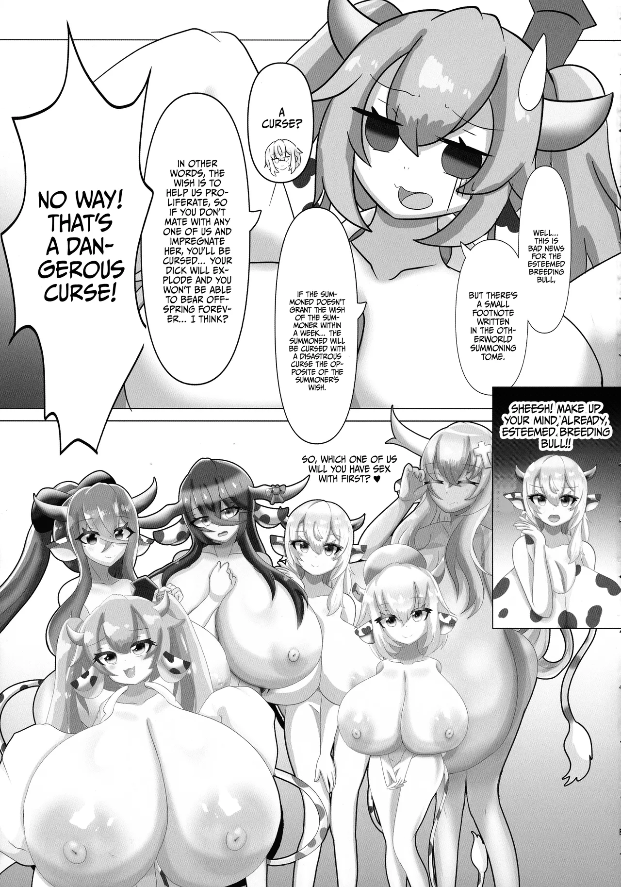(C105) [Mellowsanchi (Amakaze Mellow)] HaraUshi Haramasete sukue Shounen to Nana-ri no Bakunyuu Ushiko | HaraUshi - Rescue by Impregnation! The Boy and the Seven Busty Cowgirls [English] {Doujins.com} page 23 original parody - sole male paizuri hentai manga - read online free