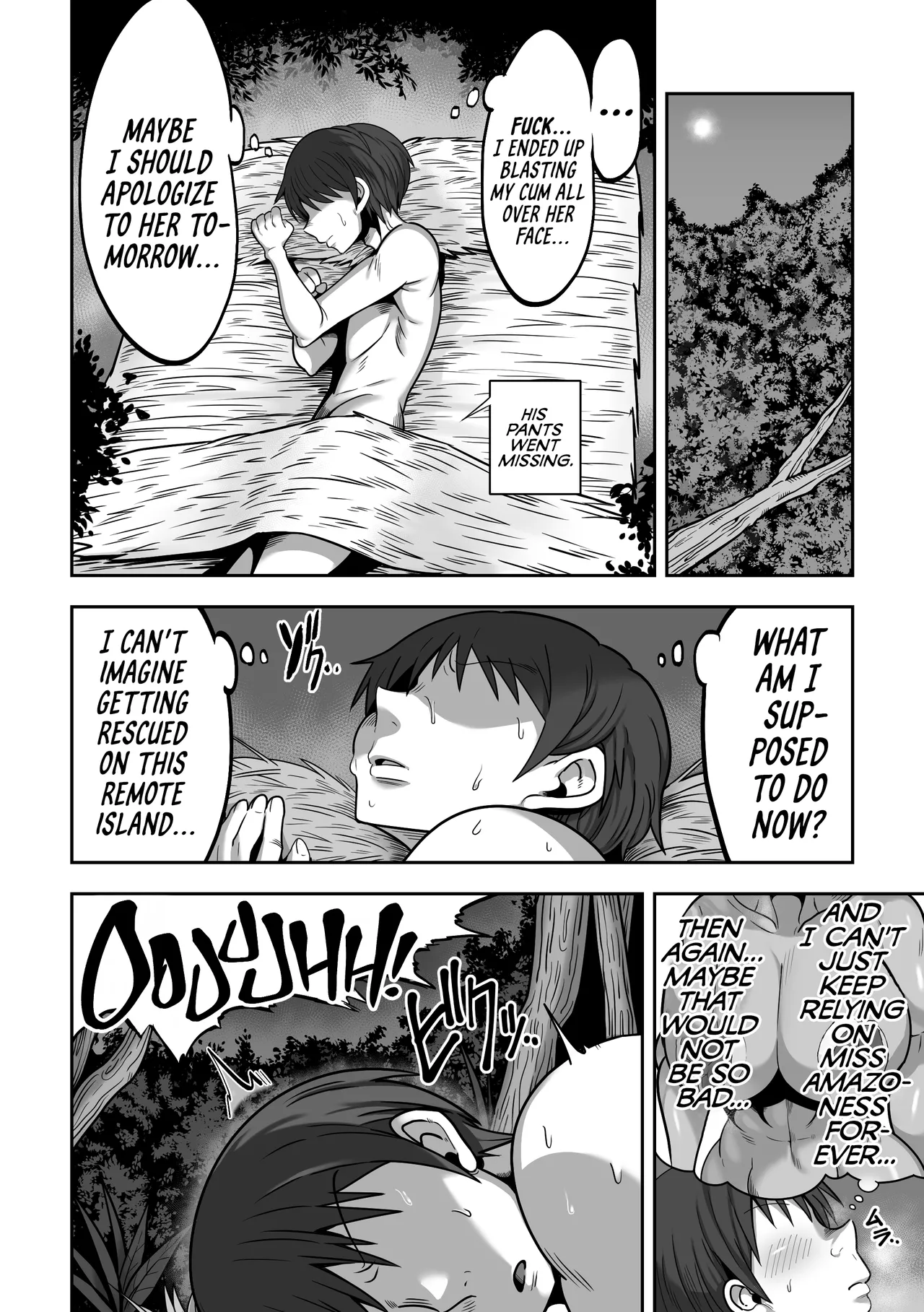 Mujintou de Dekashiri Muchimuchi Amazon-san to Asedaku SEX | Steamy, Sweaty Sex with A Plump Ass Amazoness on A Deserted Island page 17 original parody - sole female sole male hentai manga - read online free