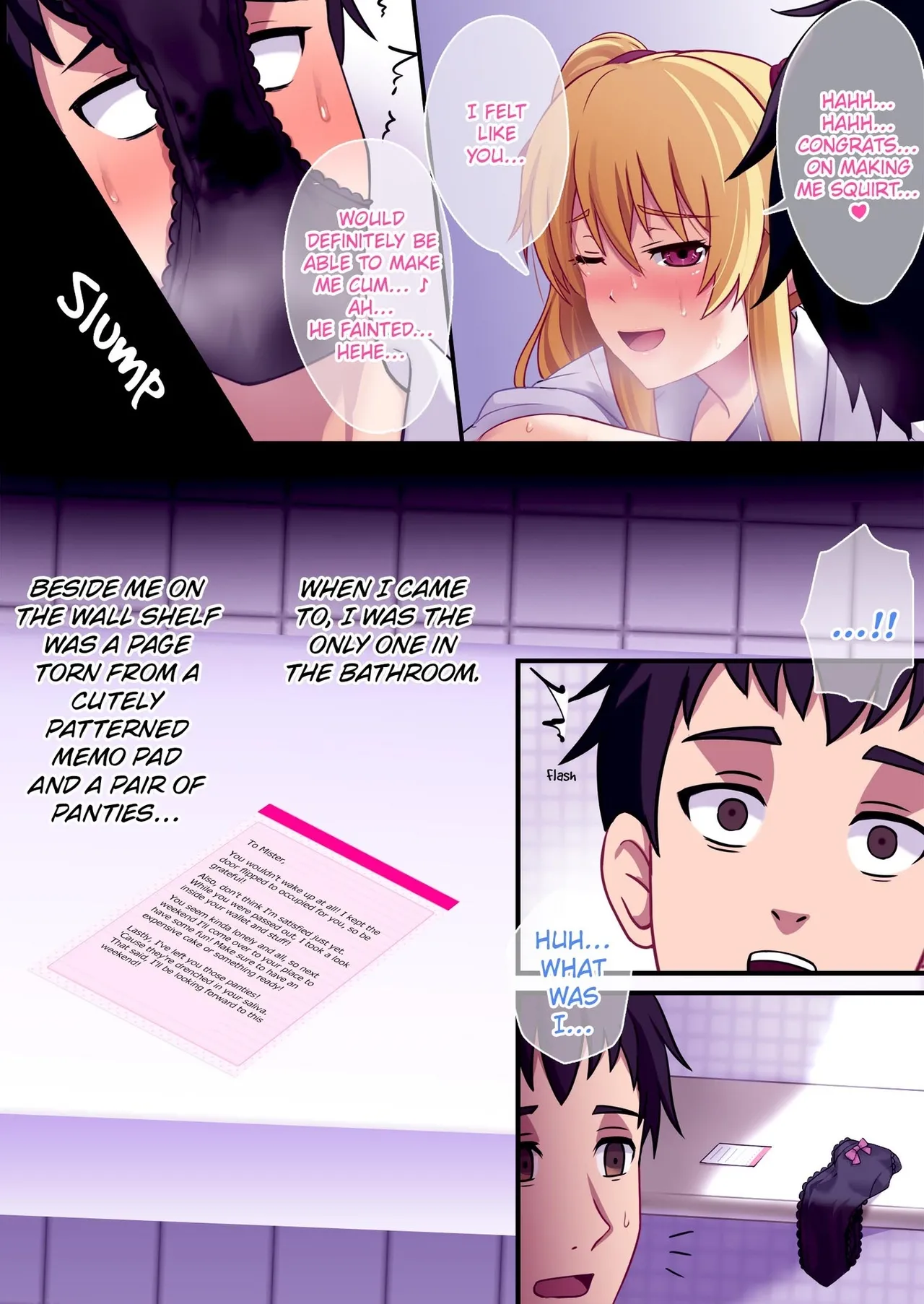 Kyouyuu Toilet de JK ni Sakuseisarete Shofuki Shichatta Ryman no Hanashi. | Sprayed on and Squeezed by a High School Girl in the Bathroom. page 22 original parody - sole female sole male hentai manga - read online free