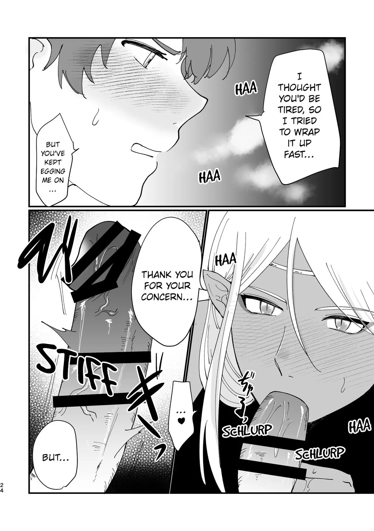 Hatsujou Elf to Dekiai Ecchi | Loving Sex With a Horny Elf. page 23 original parody - nakadashi very long hair hentai manga - read online free