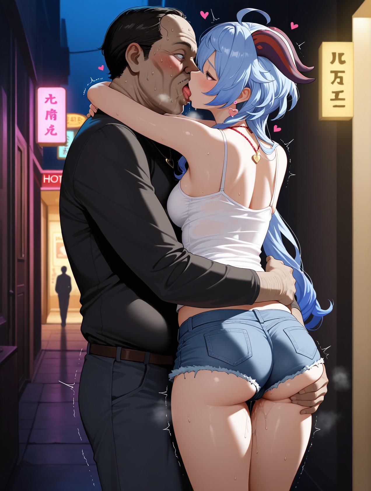 ganyu STREETWALKER 立ちんぼ page 45 featuring ganyu genshin impact parody - big penis very long hair hentai manga - read online free