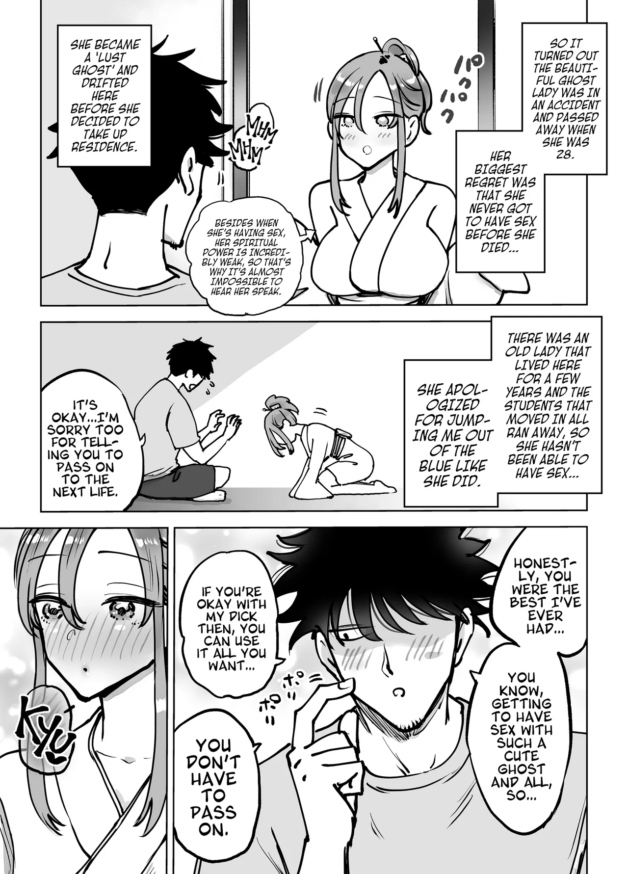 [Technician] Seiyoku Tsuyo Sugi Naga Chichi Yuurei-chan ni Shinu Sunzen Made Shiboritora Reru Hanashi | I Almost Got Wrung Dry (To Death) By A Ghost With Big Tits And A Crazy Sex Drive [English] [A Cool Person] page 39 original parody - sole female sole male hentai manga - read online free