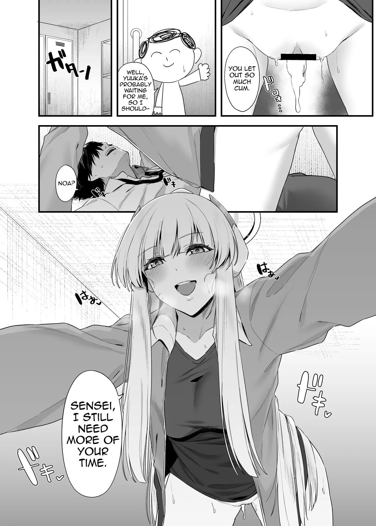 Sensei OJikan Itadakimasu Ne | I'll be taking a moment of your time, Sensei. page 23 featuring noa ushio blue archive parody - handjob sweating hentai manga - read online free