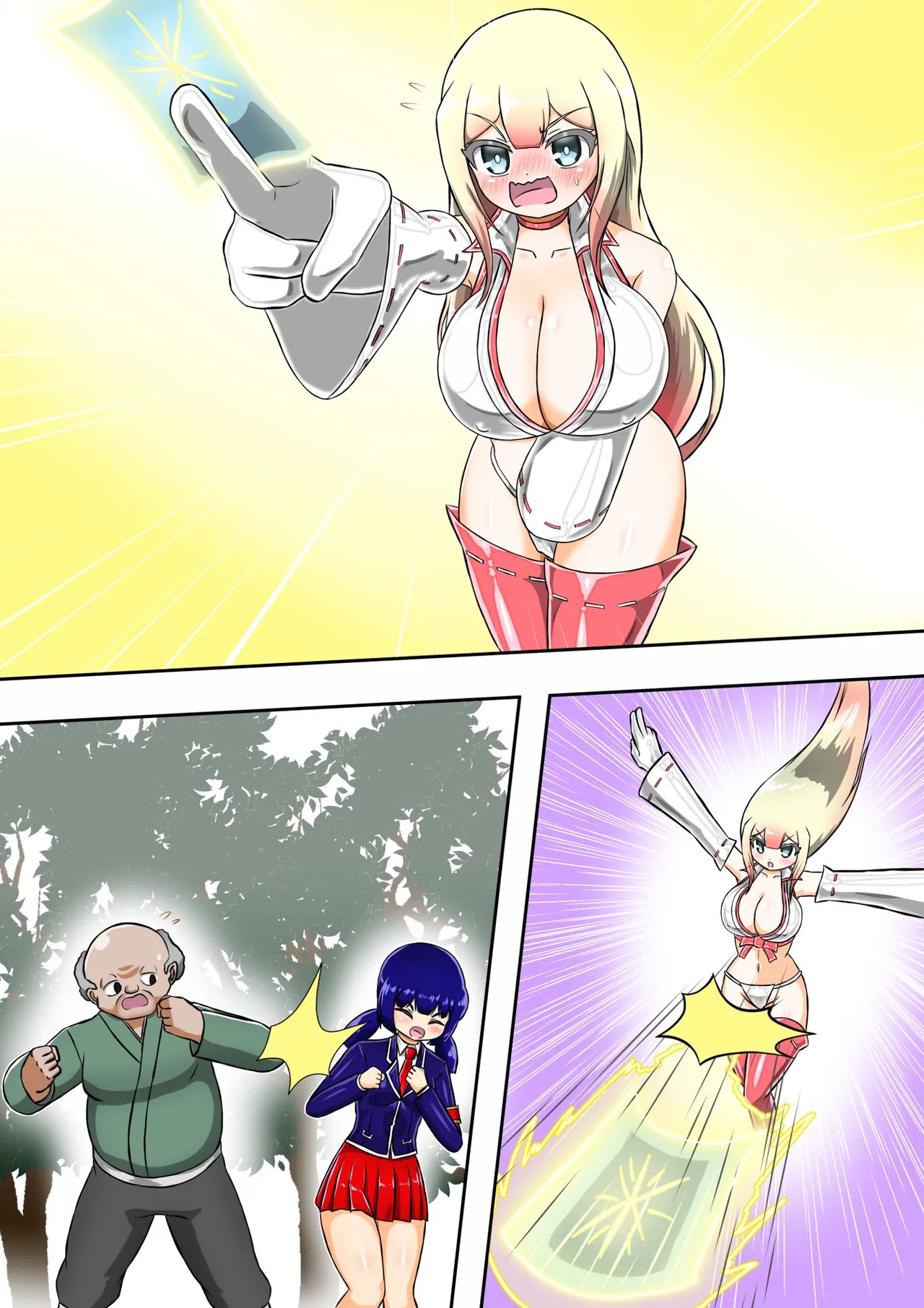 Kikihime no Gyaru Miko Tomori VS Kase no Kyodan page 71 original parody - full color gloves hentai manga - read online free