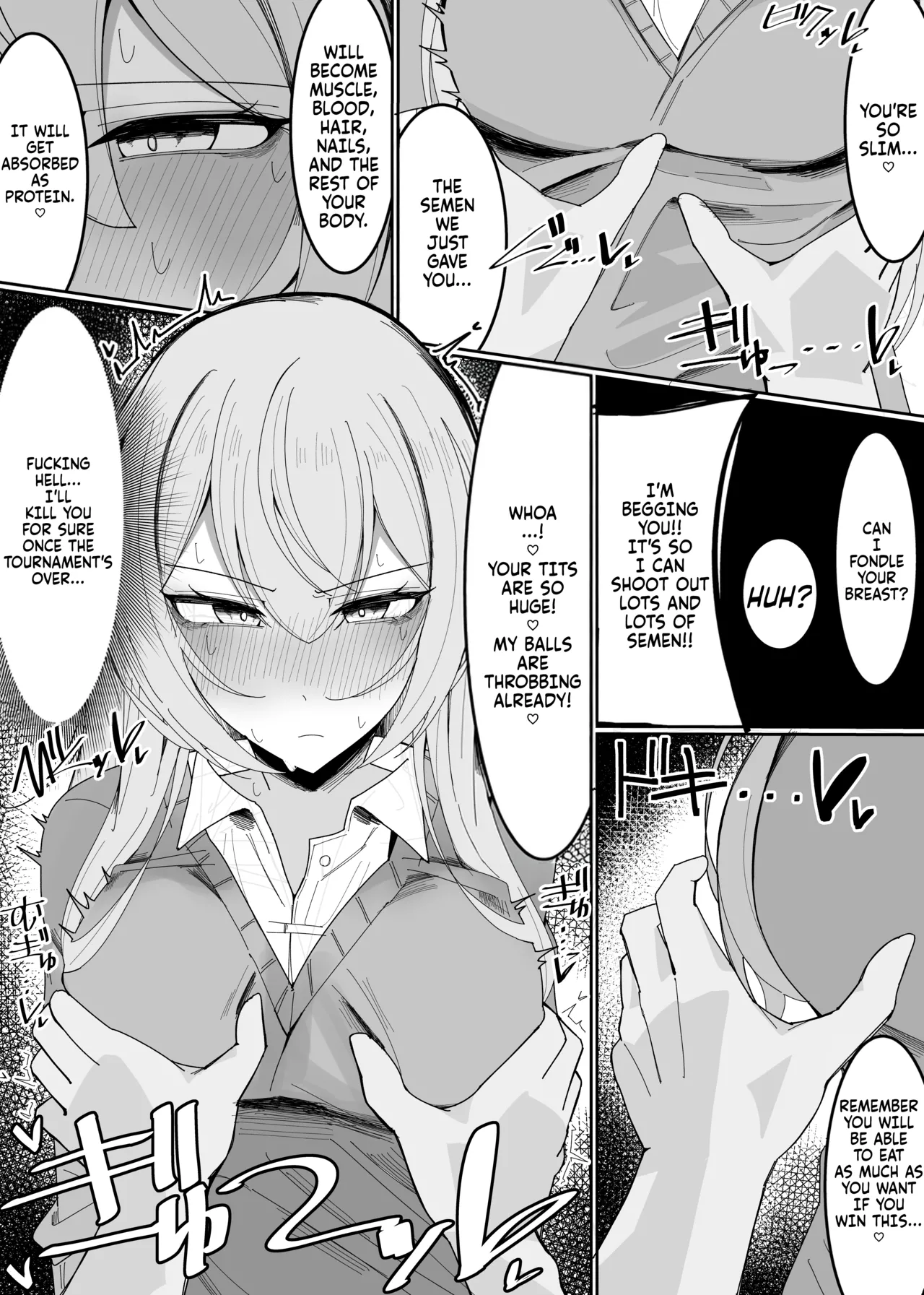 [Fuaku Yuu (Yufuck)] Zamen Oogui Taikai | The Cum-Binge-Eating Championship [English] [Fallen Games] page 15 original parody - schoolgirl uniform inflation hentai manga - read online free