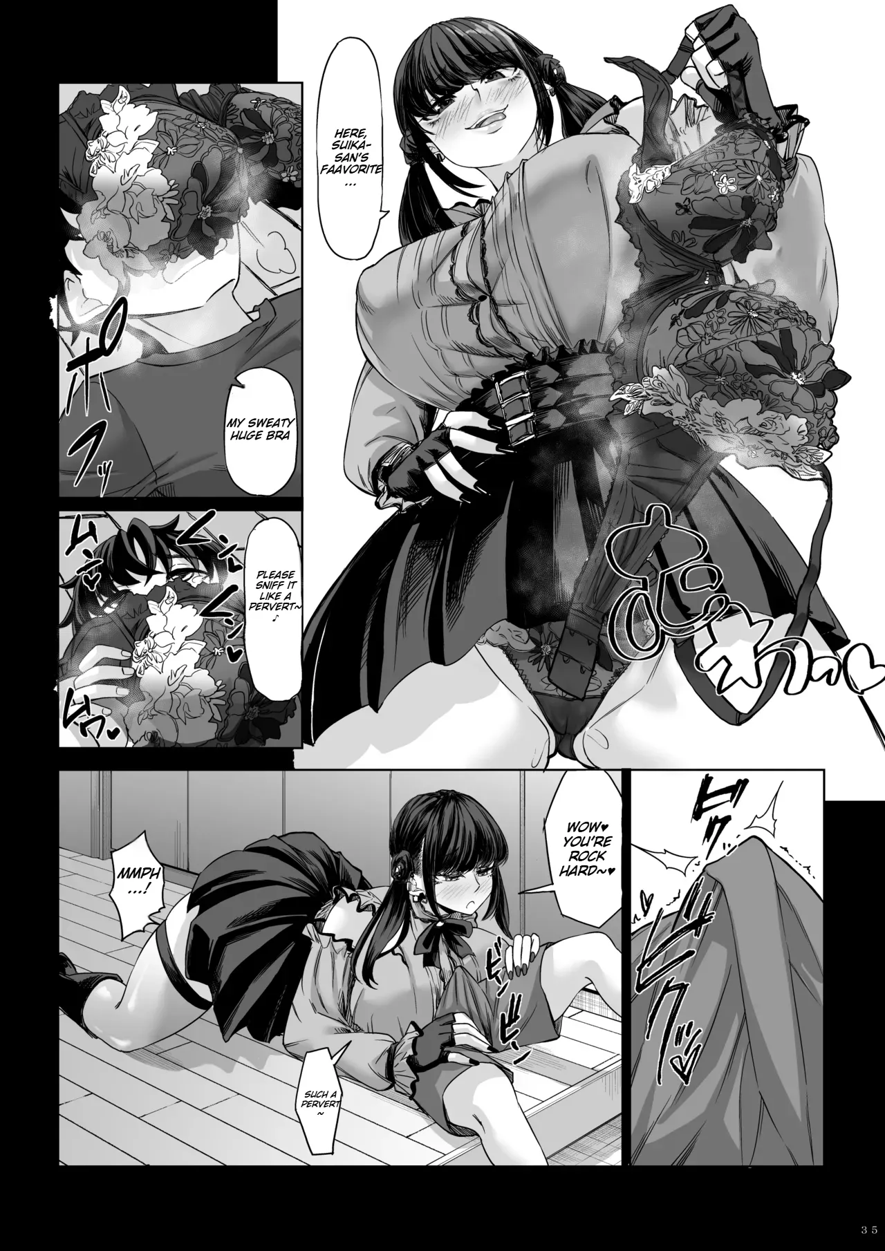 Shinchou 211 cm no Jirai-kei Joshi ni Nerawarete mou Nigerarenai 2 page 34 original parody - sole male paizuri hentai manga - read online free