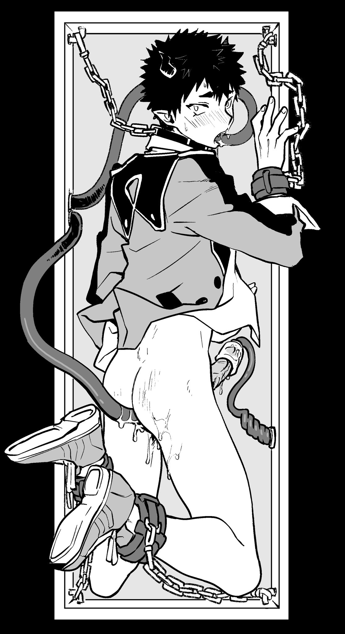 [Collapsar Estate (TANAKATAN)] Inma Gakuen no Ochikobore — case.1 Junjou Danshi no Shojo Soushitsu (Jou) | 淫魔学园的废材吊车尾―case.1 纯情男生的破处堕落(上) page 36 original parody - nakadashi kissing hentai manga - read online free