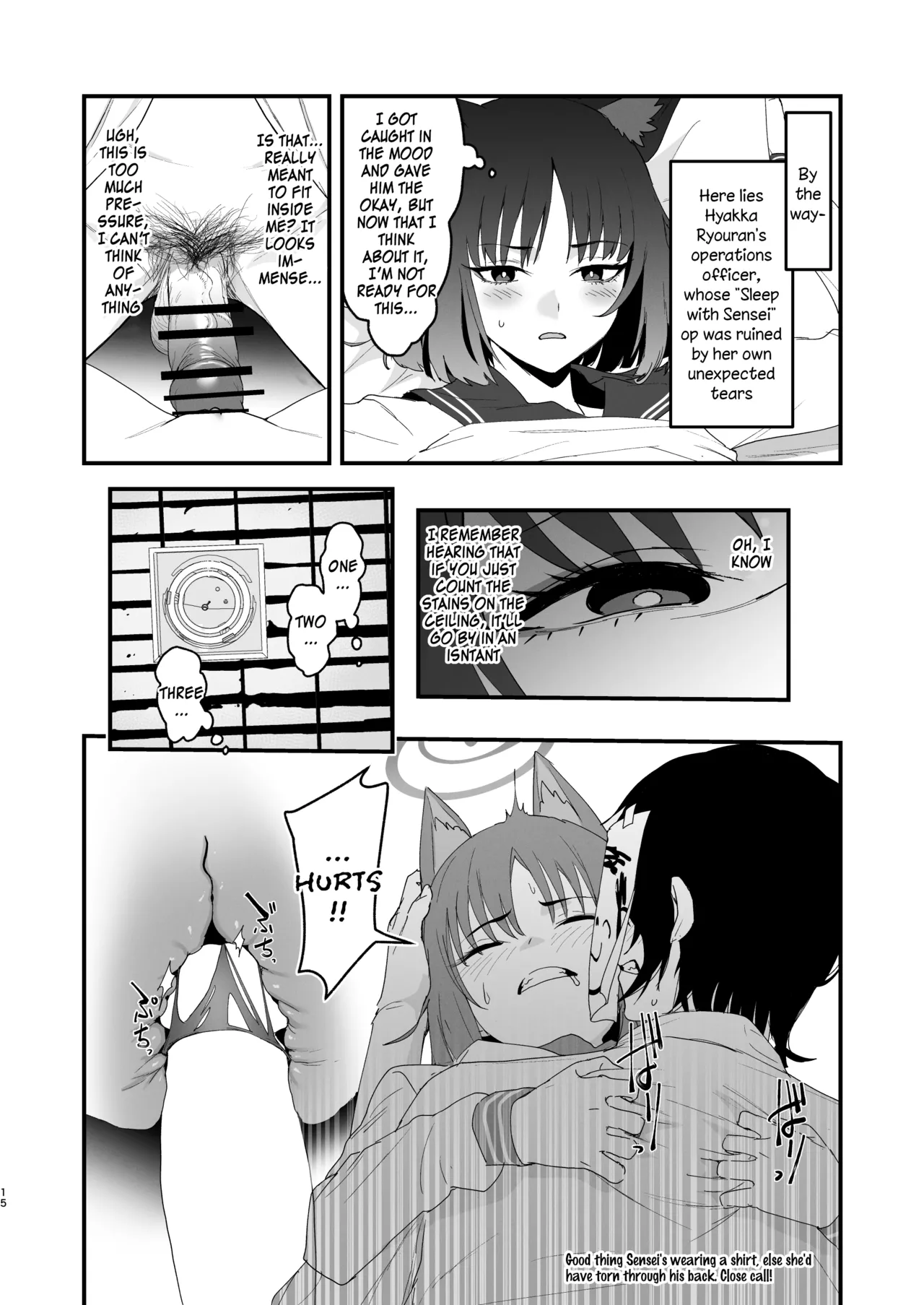 Iro ni wa Ideji Kikyou no Hana | Feelings in full bloom page 15 featuring sensei blue archive parody - schoolgirl uniform nakadashi hentai manga - read online free