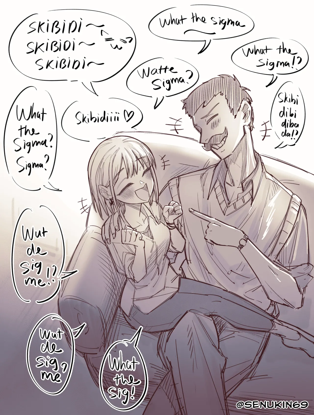 Brainrot Girlfriend page 55 original parody - sole female sole male hentai manga - read online free