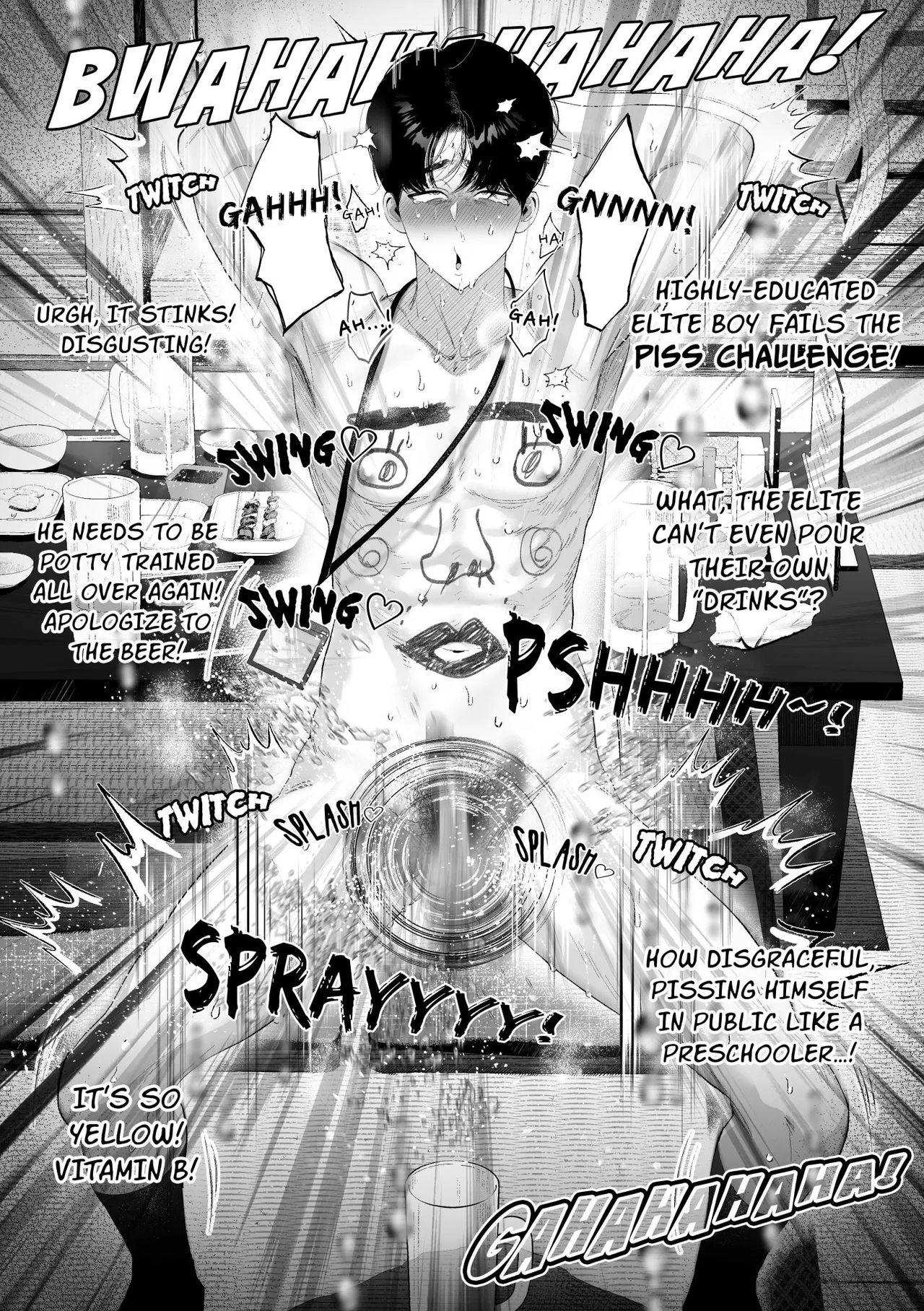 Kuzu na Elite Shinnyuu Shain-kun Kyousei Chinpo Marudashi Enkaigei de Buzama Ochi | The Unsightly Nude Performance of an Elite Employee page 29 original parody - beauty mark mosaic censorship hentai manga - read online free